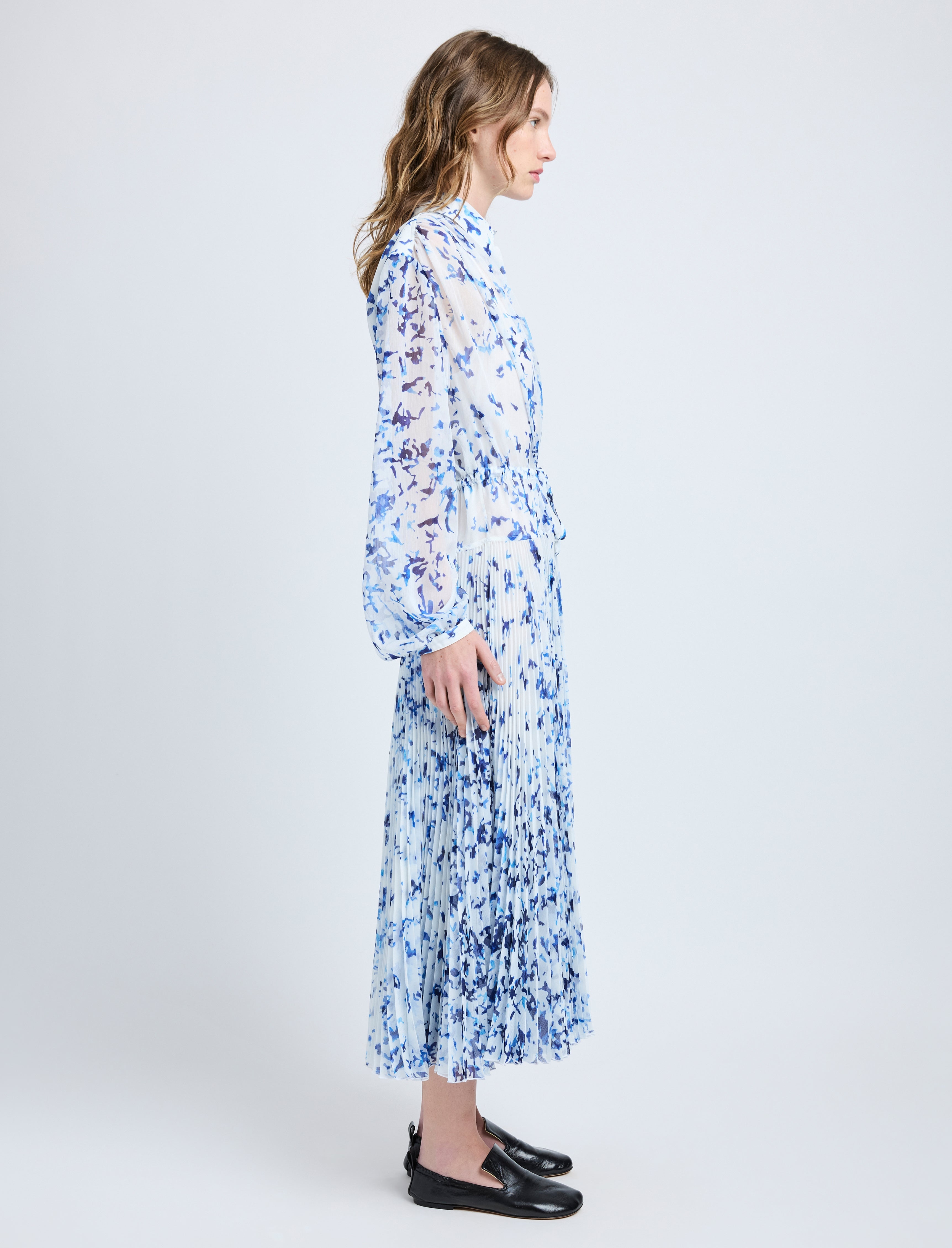 Jones Dress in Printed Crinkle Chiffon - 3