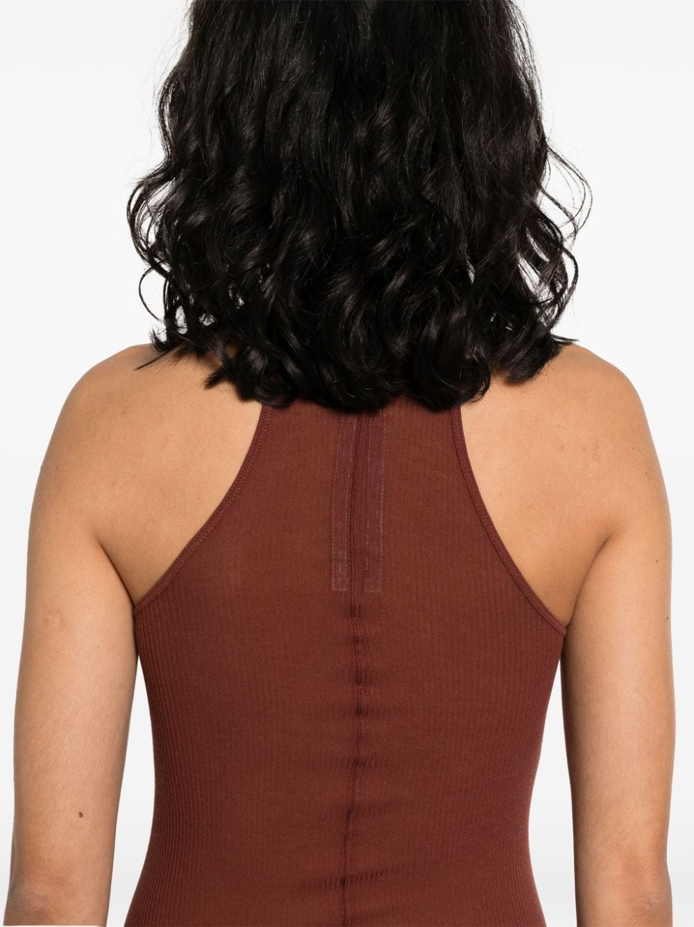 sleeveless ribbed dress - 5