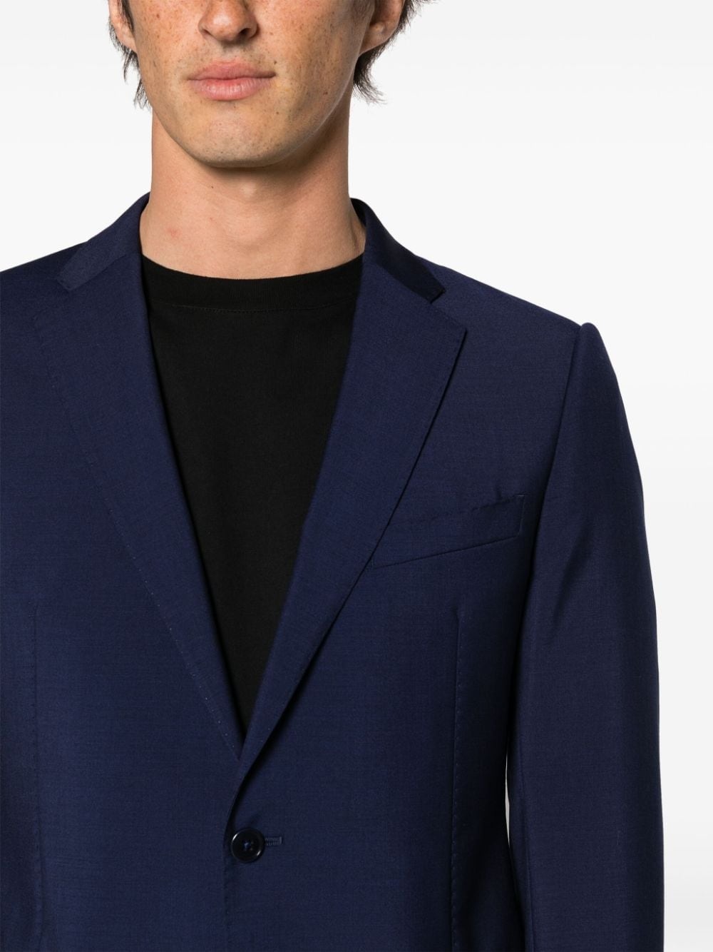 single-breasted virgin wool suit - 5