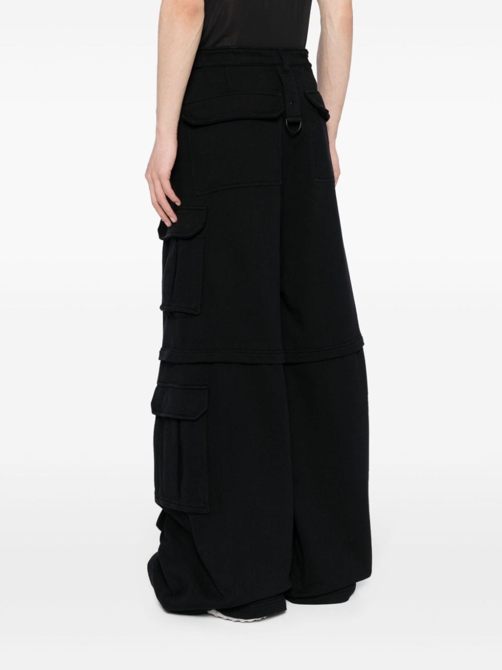 wide-leg cargo track pants - 4