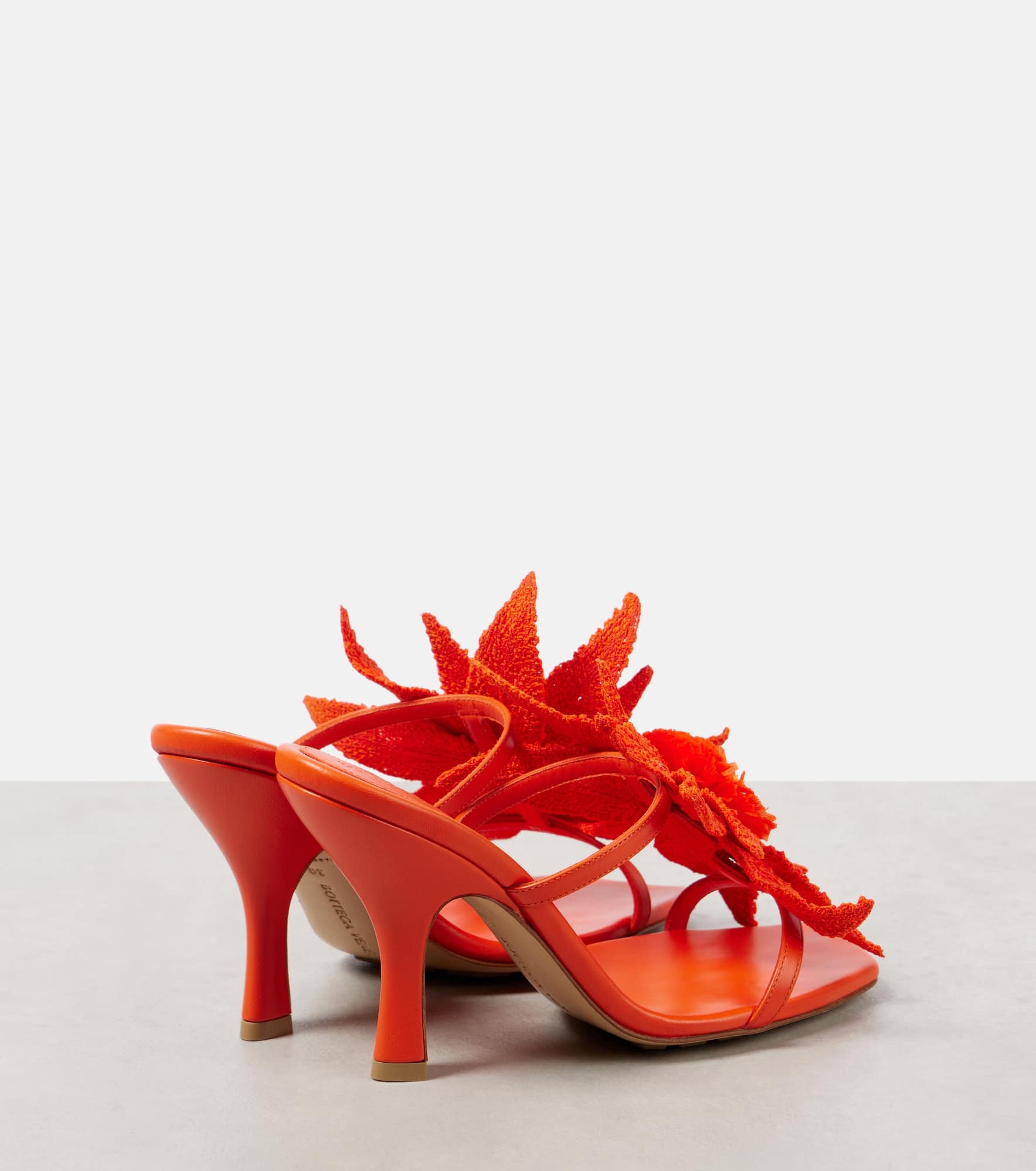 Adam raffia-trimmed leather mules - 2
