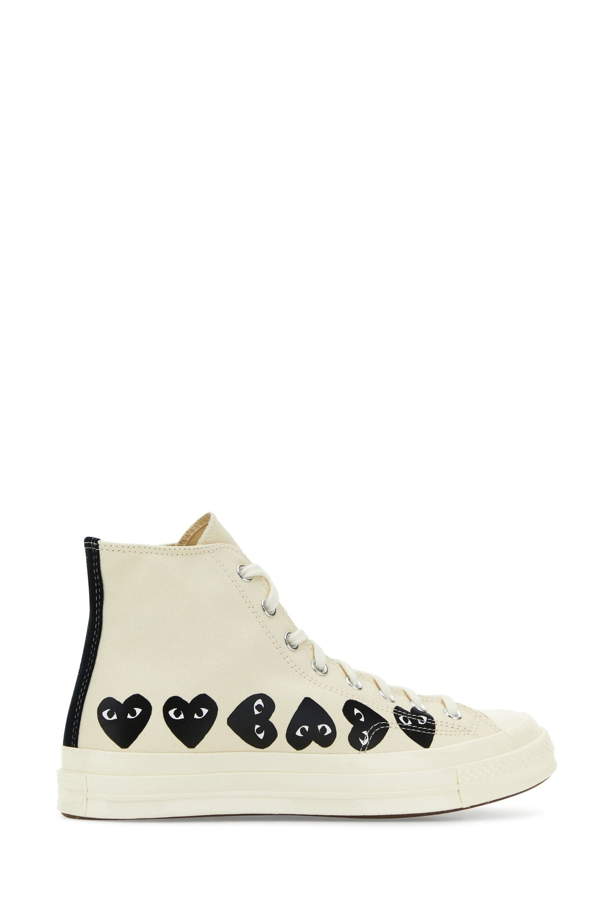 Ivory canvas Comme Des Garçons X Converse sneakers - 3