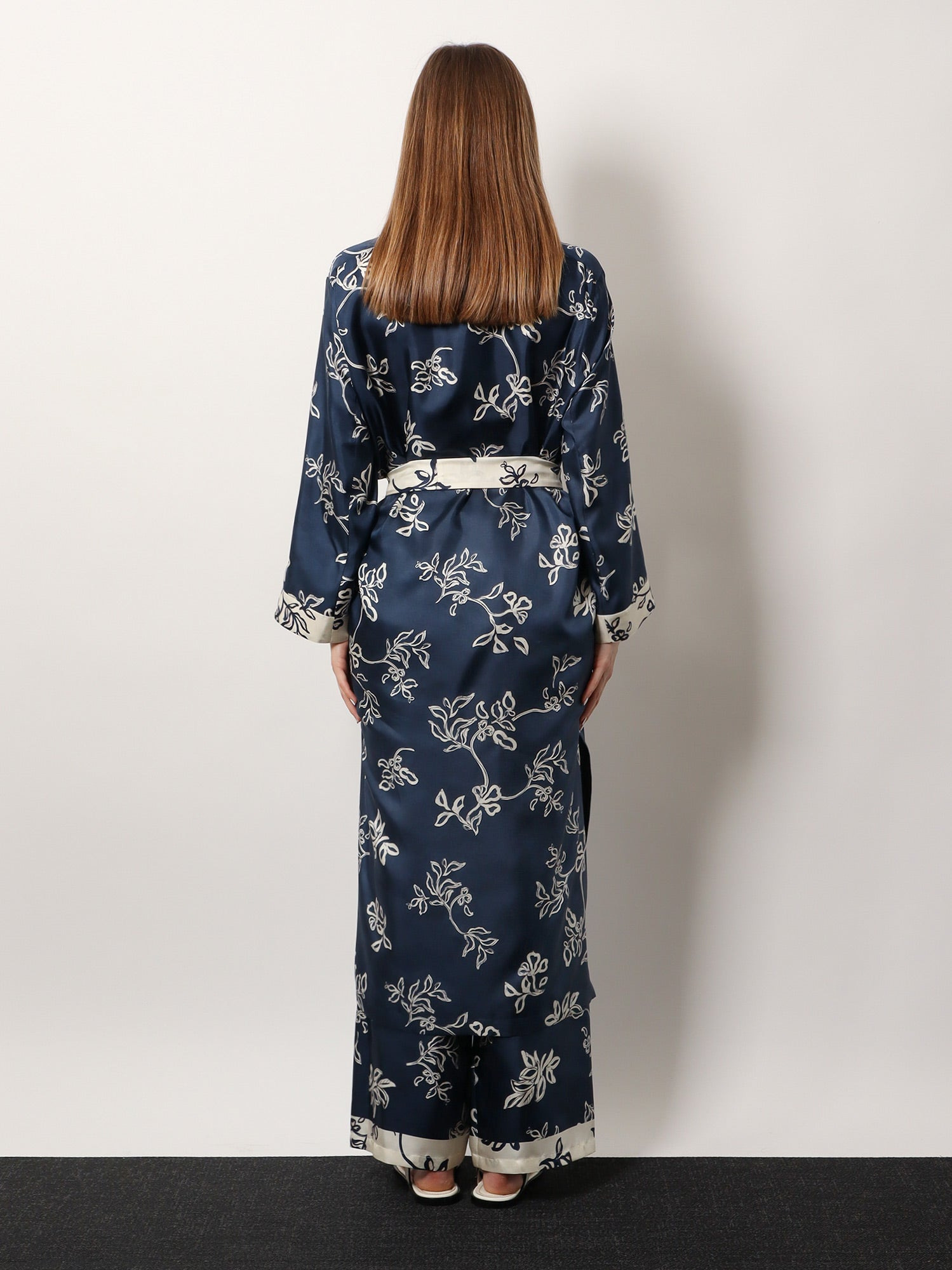 'S Max Mara Timeo Kaftan Silk Dress With Floral Print - 3