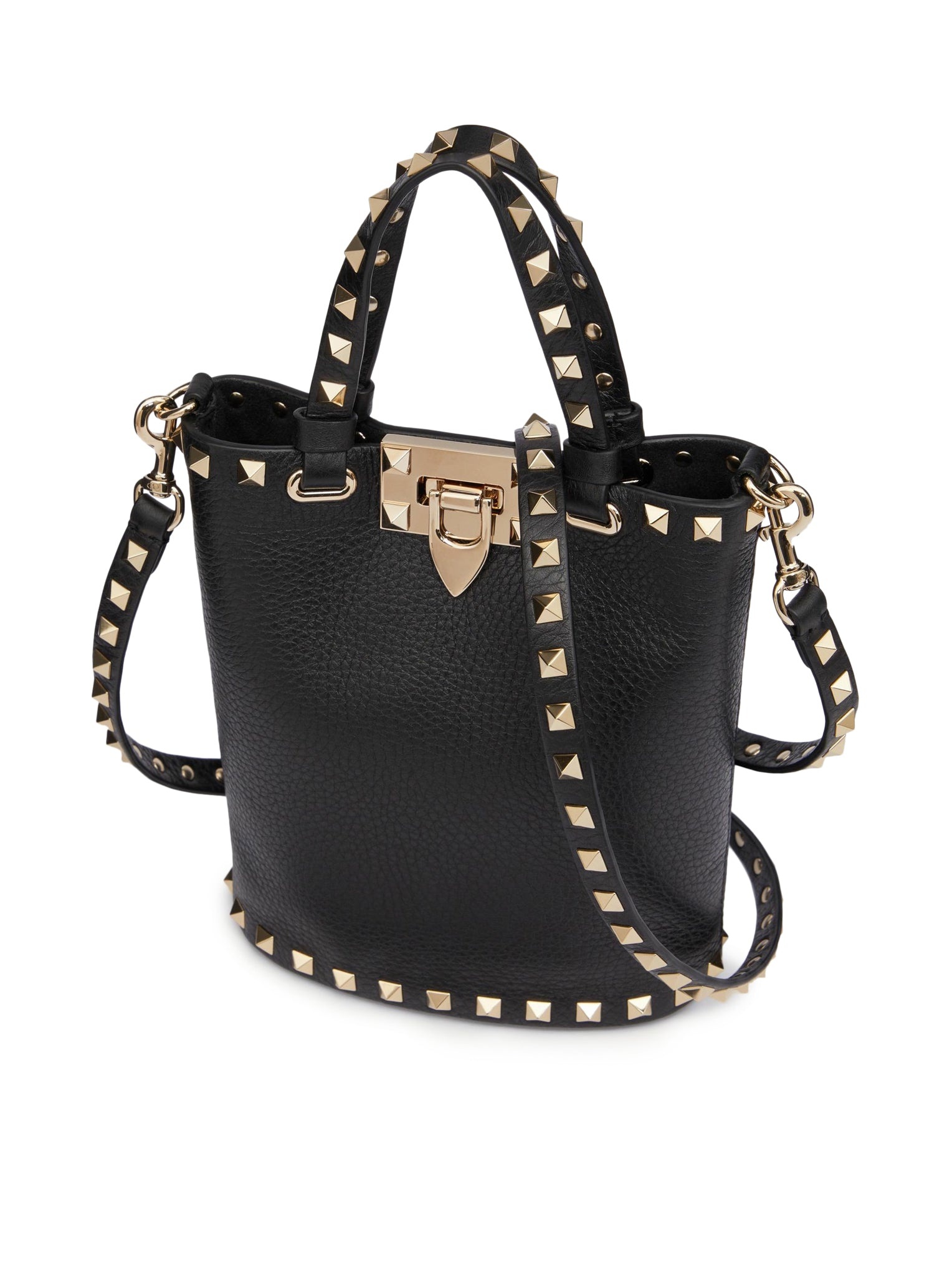 POUCH WITH ROCKSTUD SHOULDER STRAP IN GRAINED CALFSKIN - 5