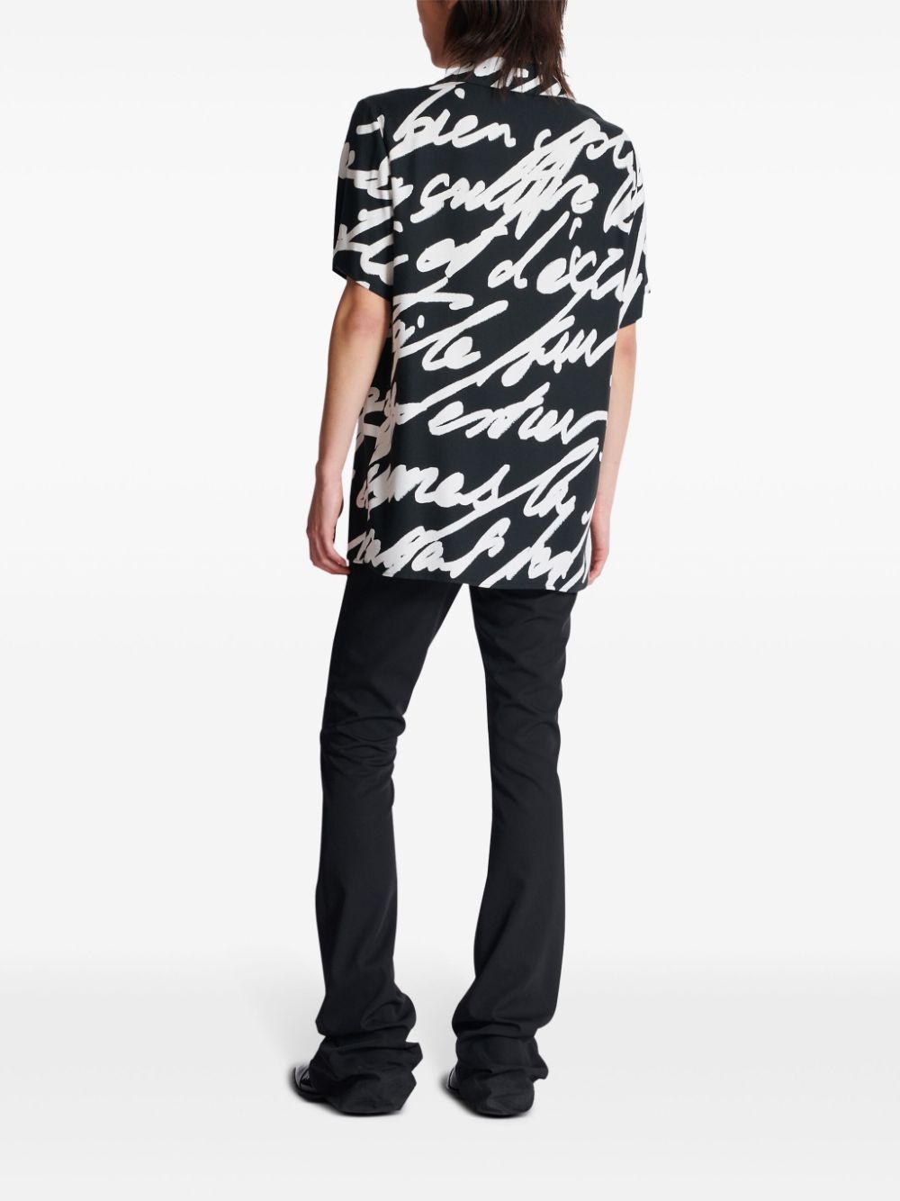 slogan-print shirt - 4