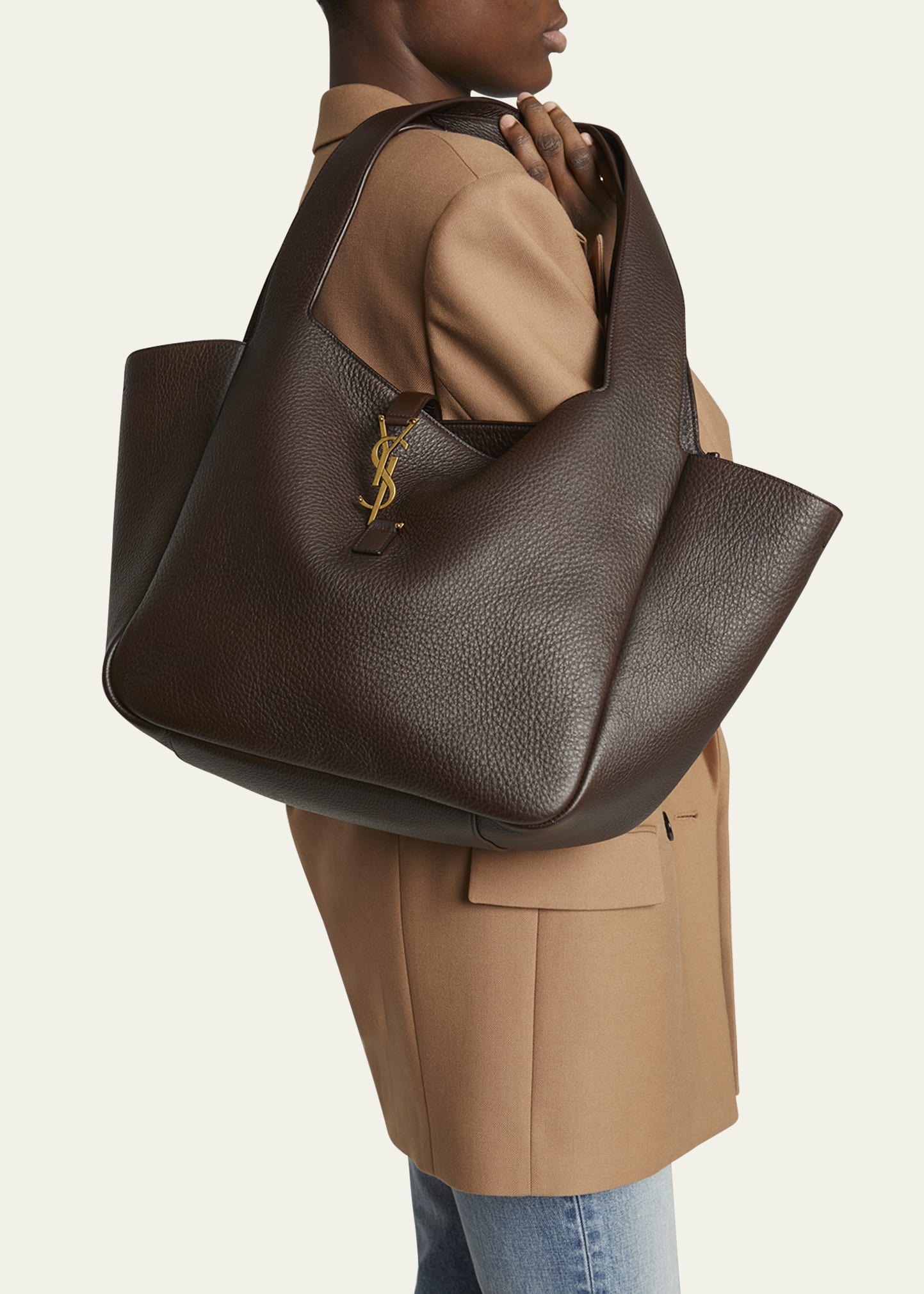 Bea YSL Tote Bag in Deer Leather - 6