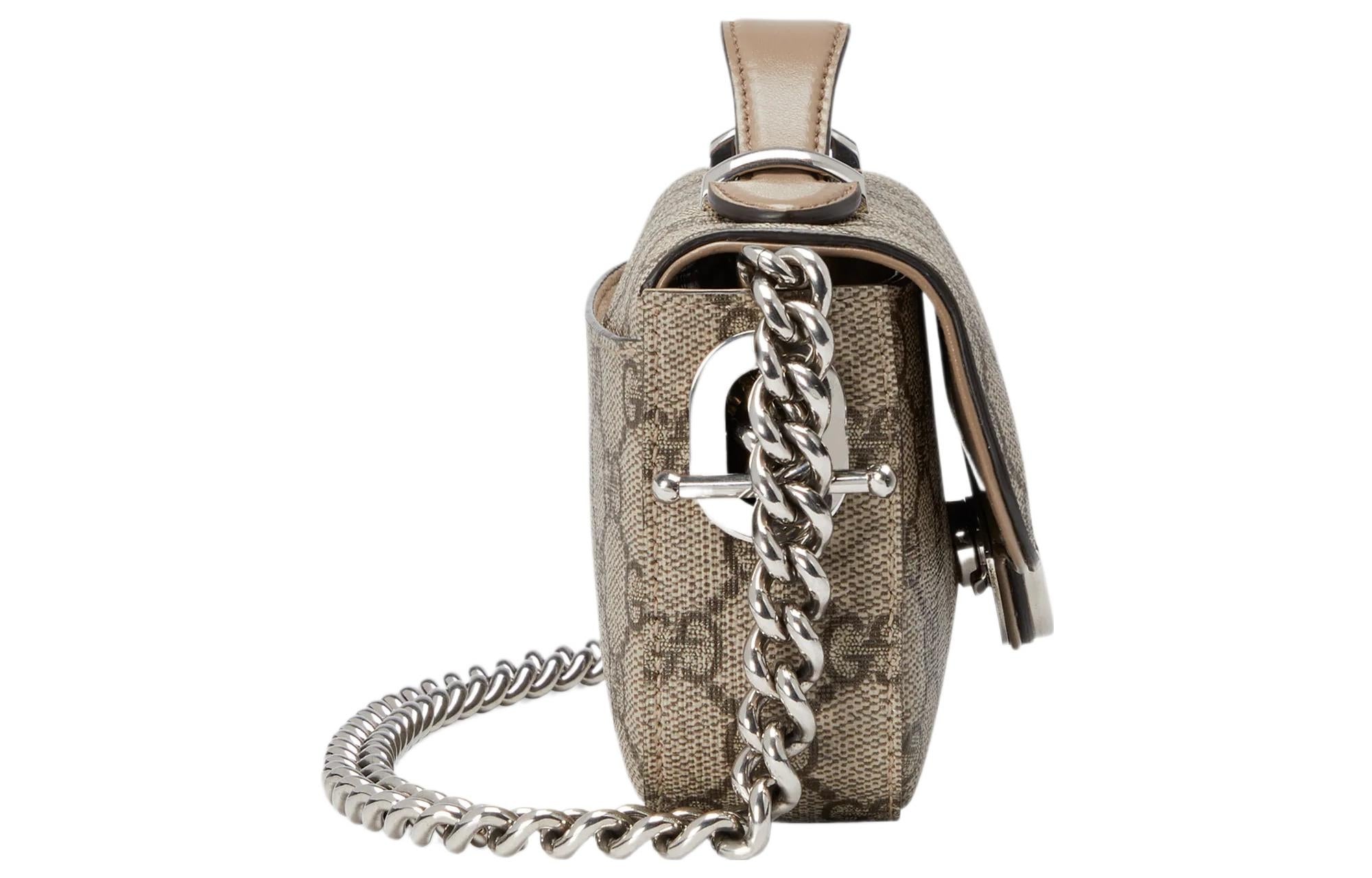 (WMNS) Gucci Petite GG Mini Bag 'Beige Ebony' 760194-92TIG-9770 - 4