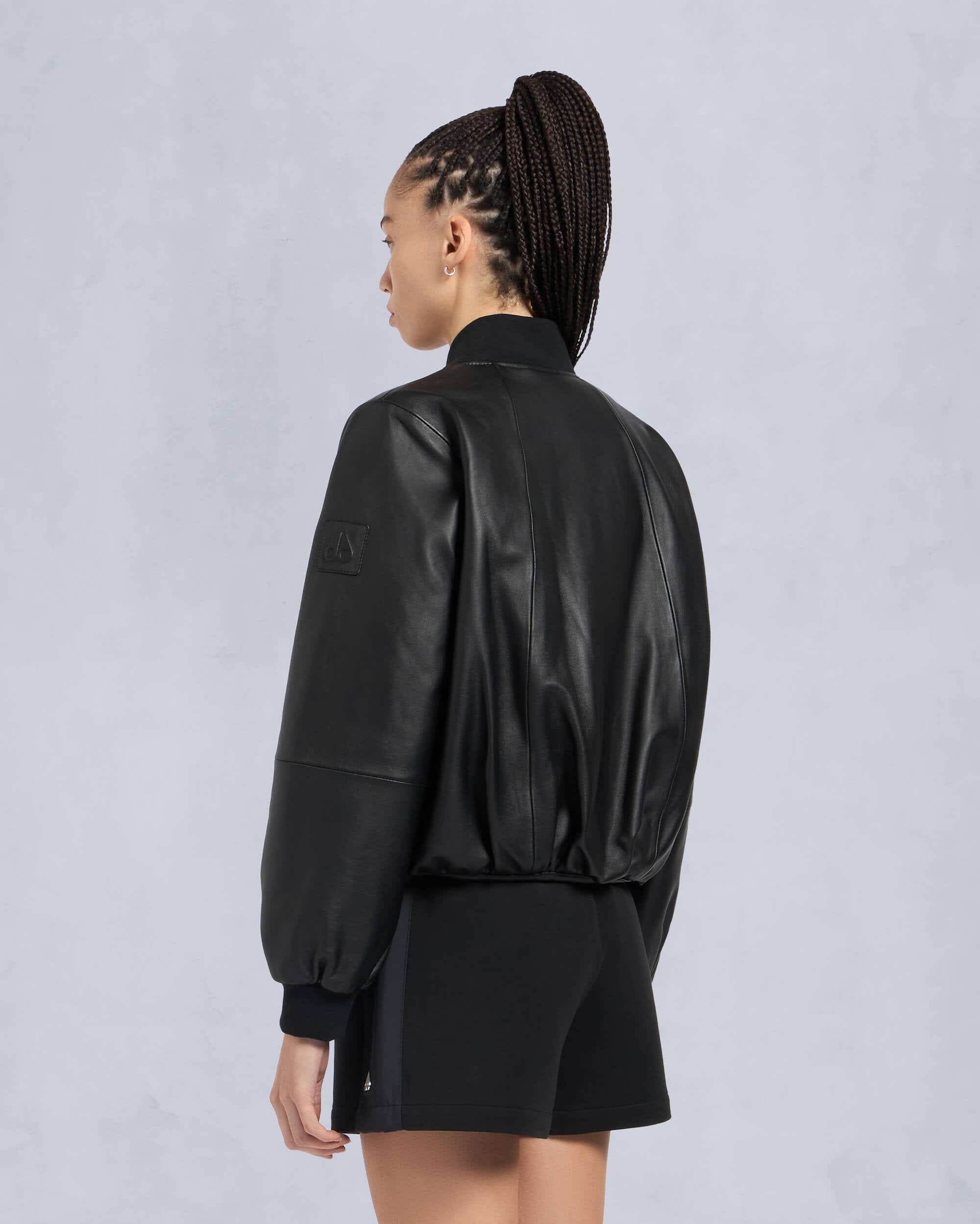 CARDIN LEATHER BOMBER JACKET - 4