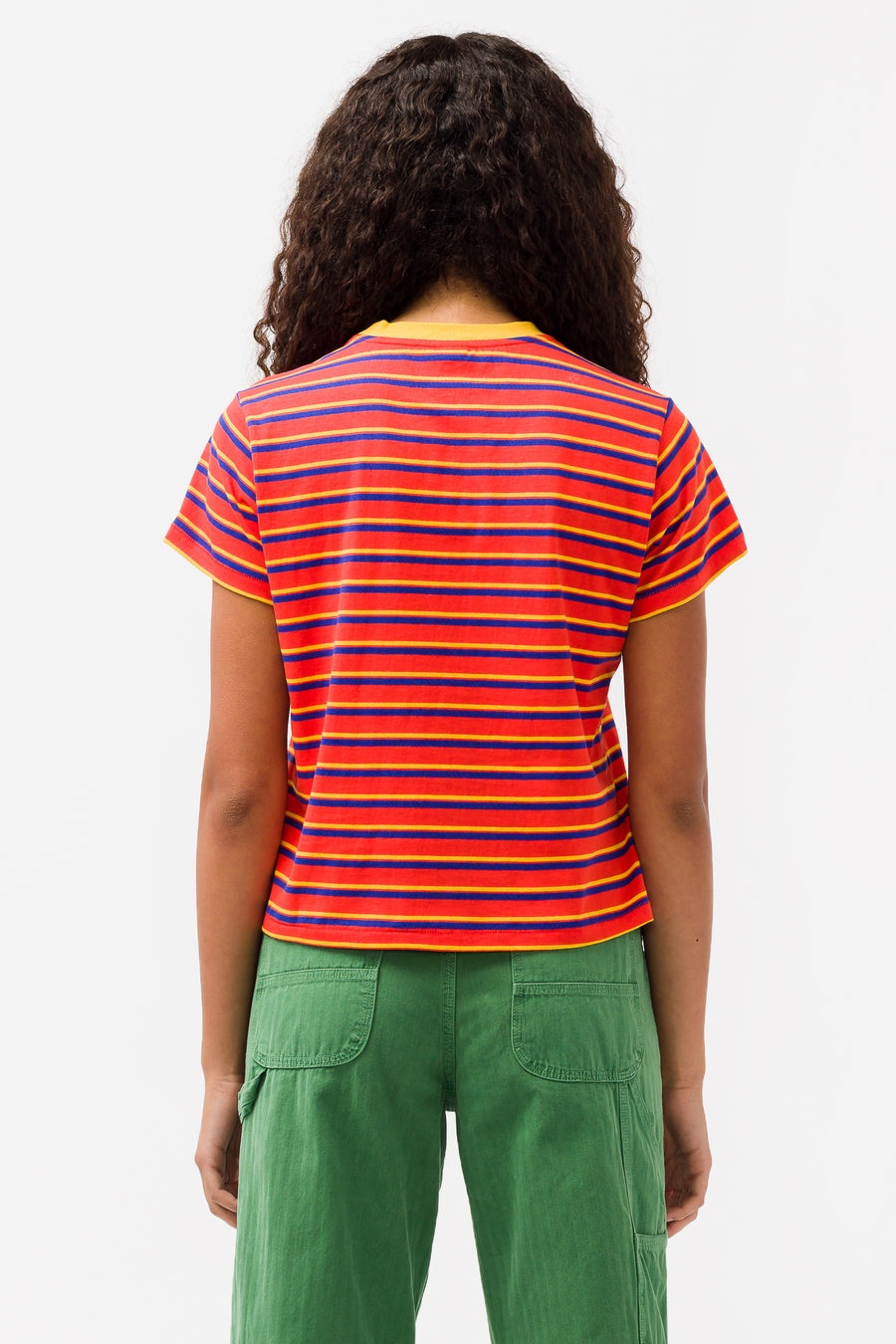 Striped Baby Tee in Teal - 3