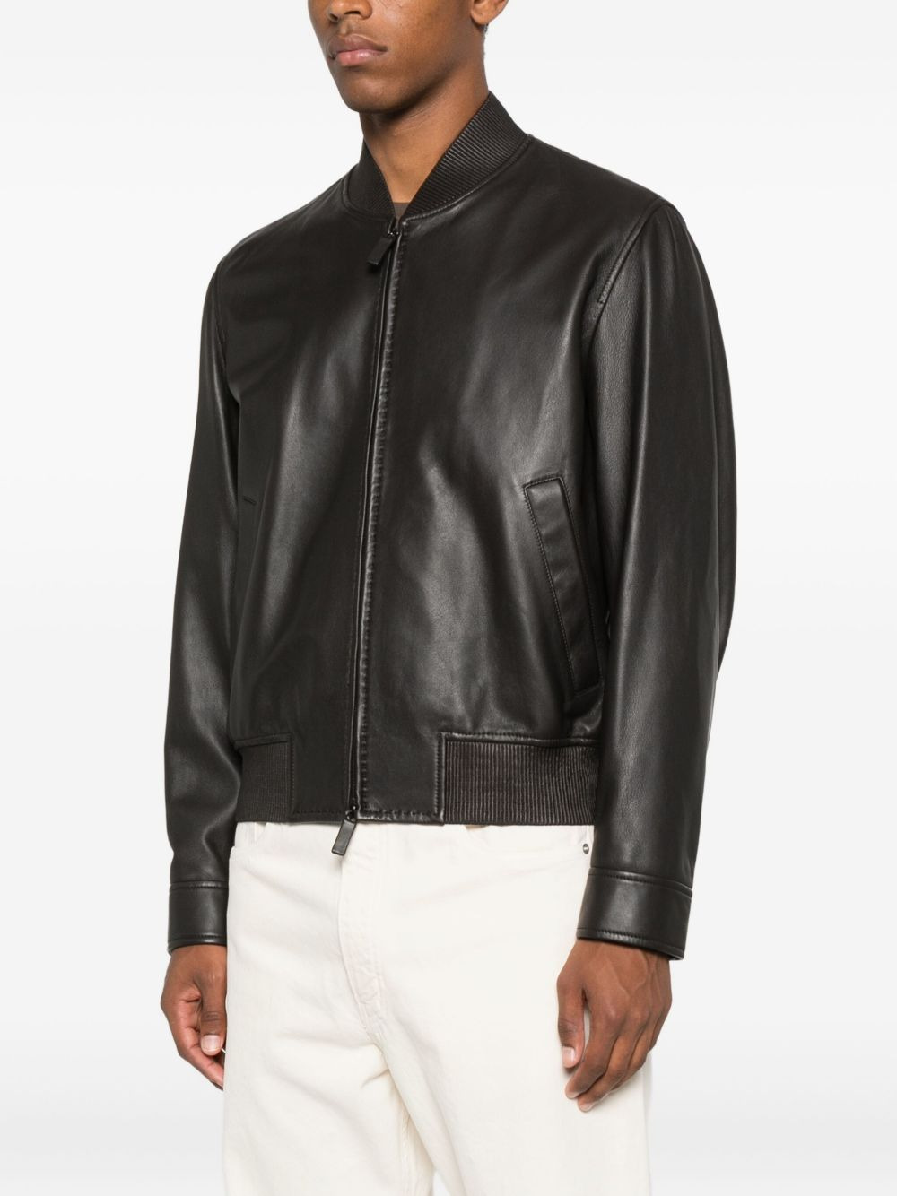 leather bomber jacket - 3