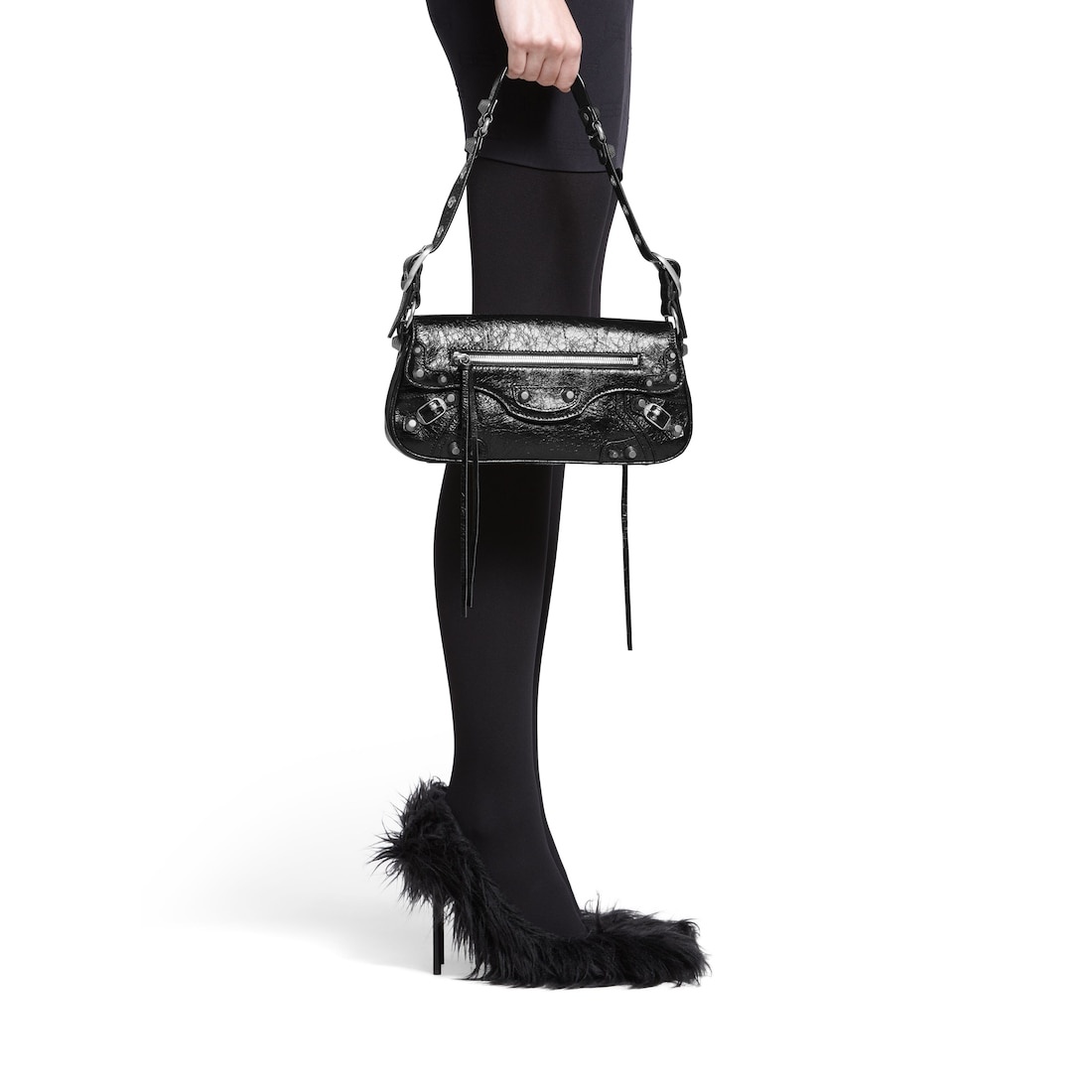 BALENCIAGA Women's Le Cagole Small Sling Bag in Black