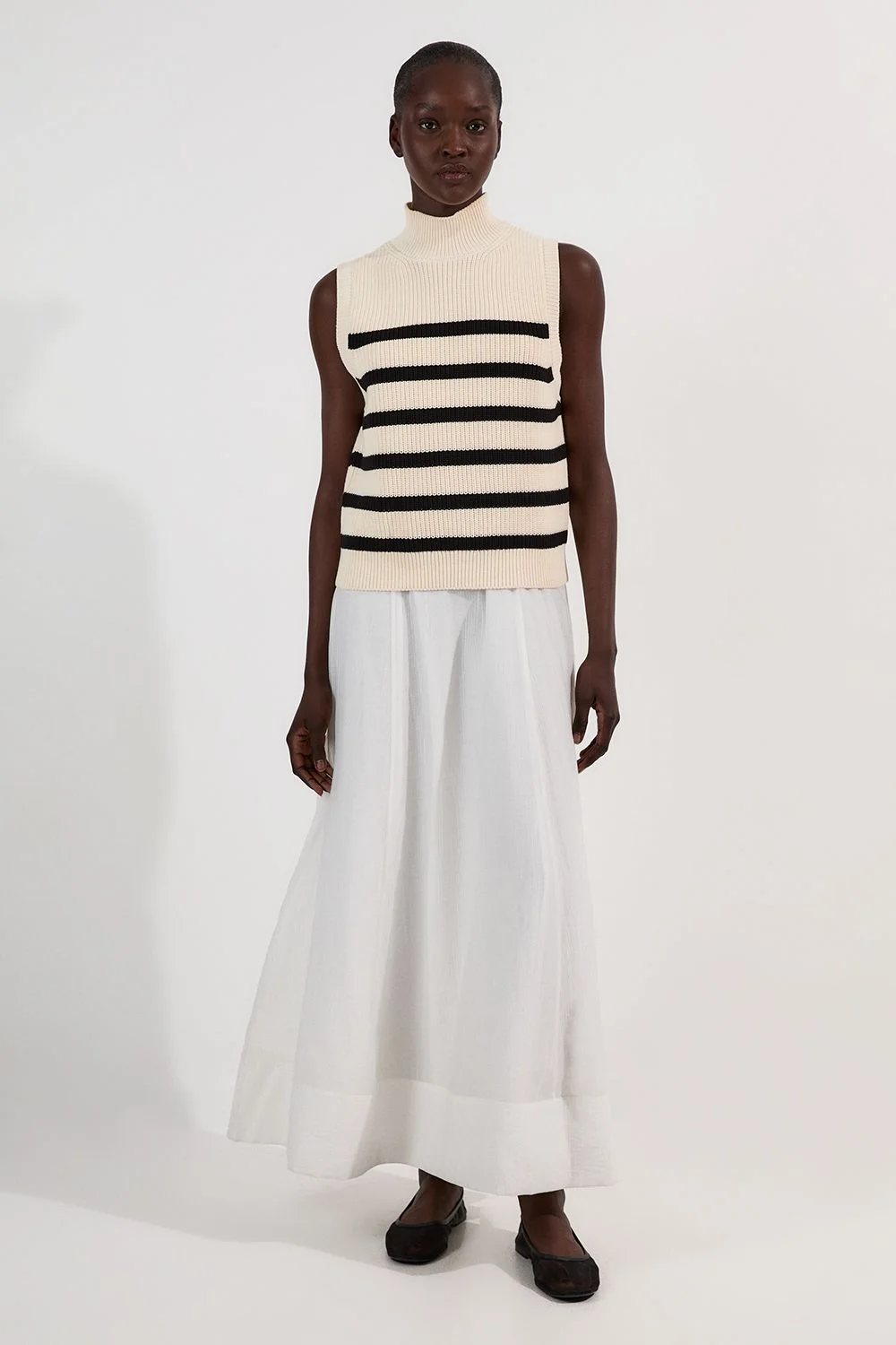 Ribbed Cotton Knitted Tank - 1