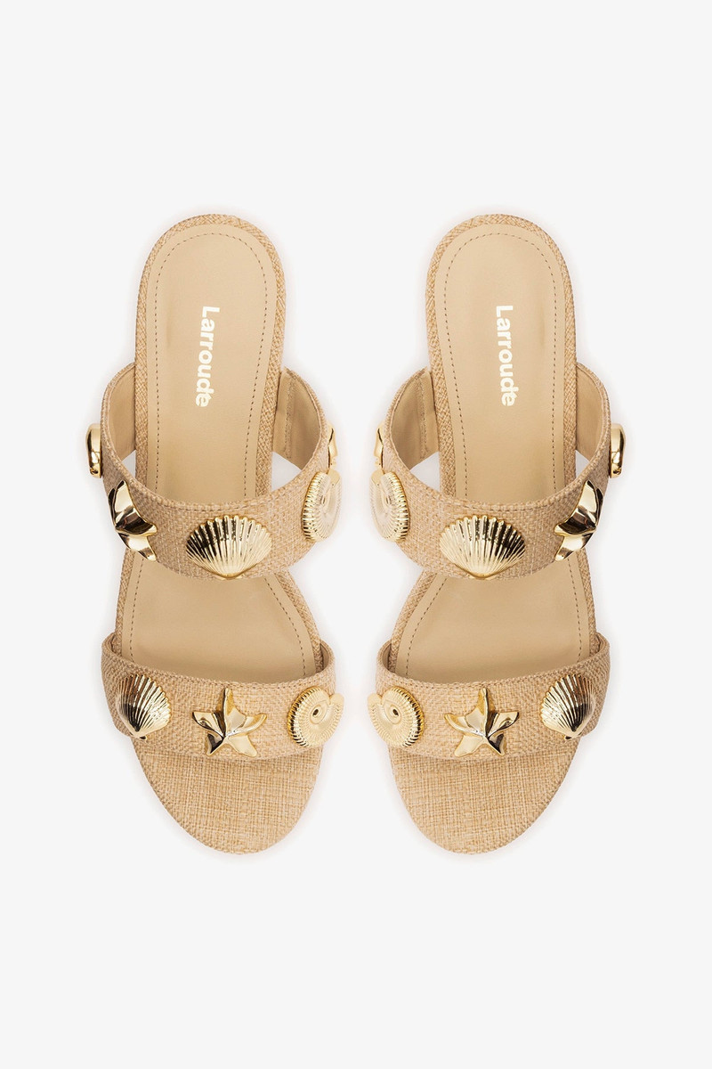 Madison Platform Sandal Beige Raffia 7