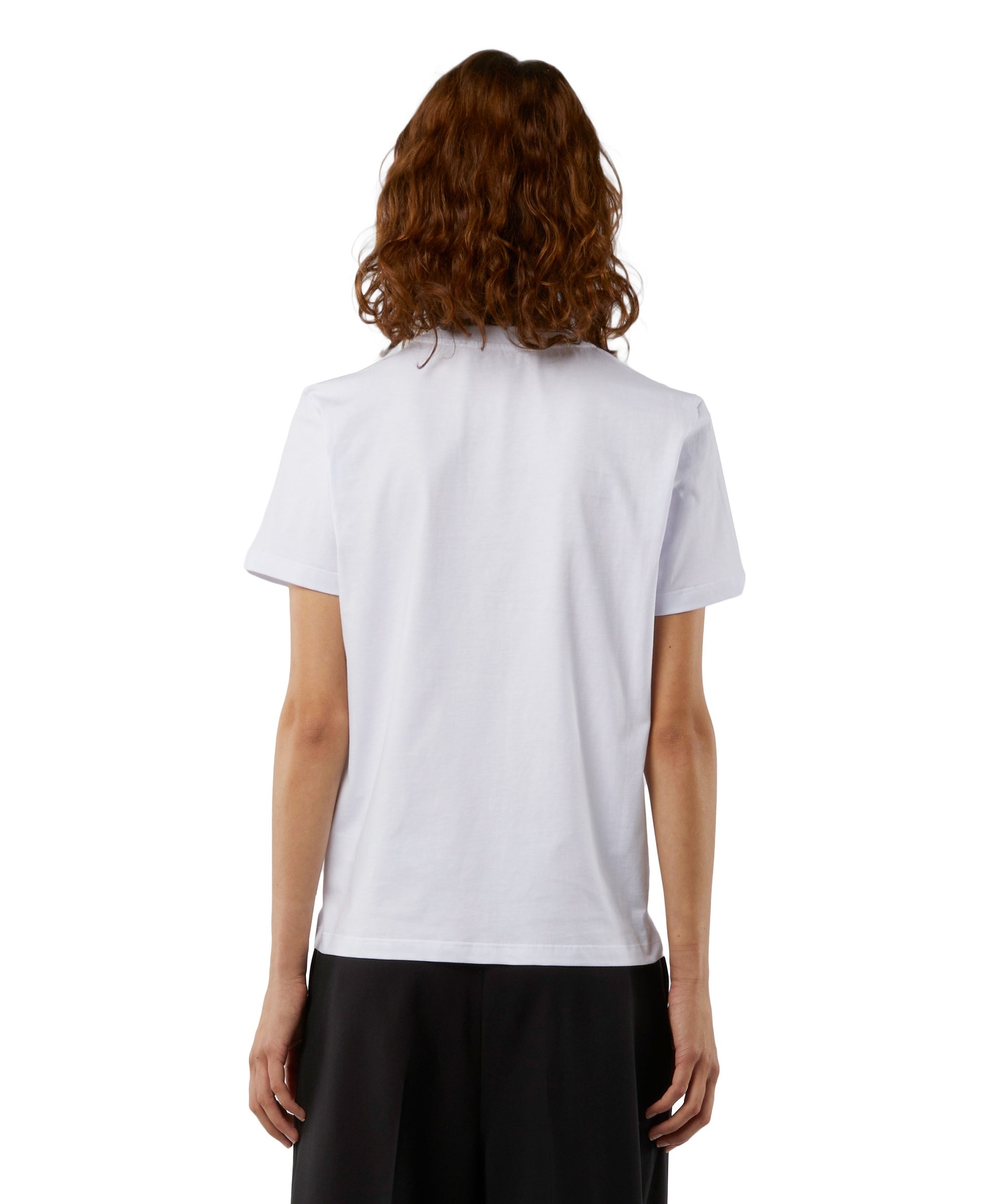 Crew neck T-shirt with MSGM box logo - 3