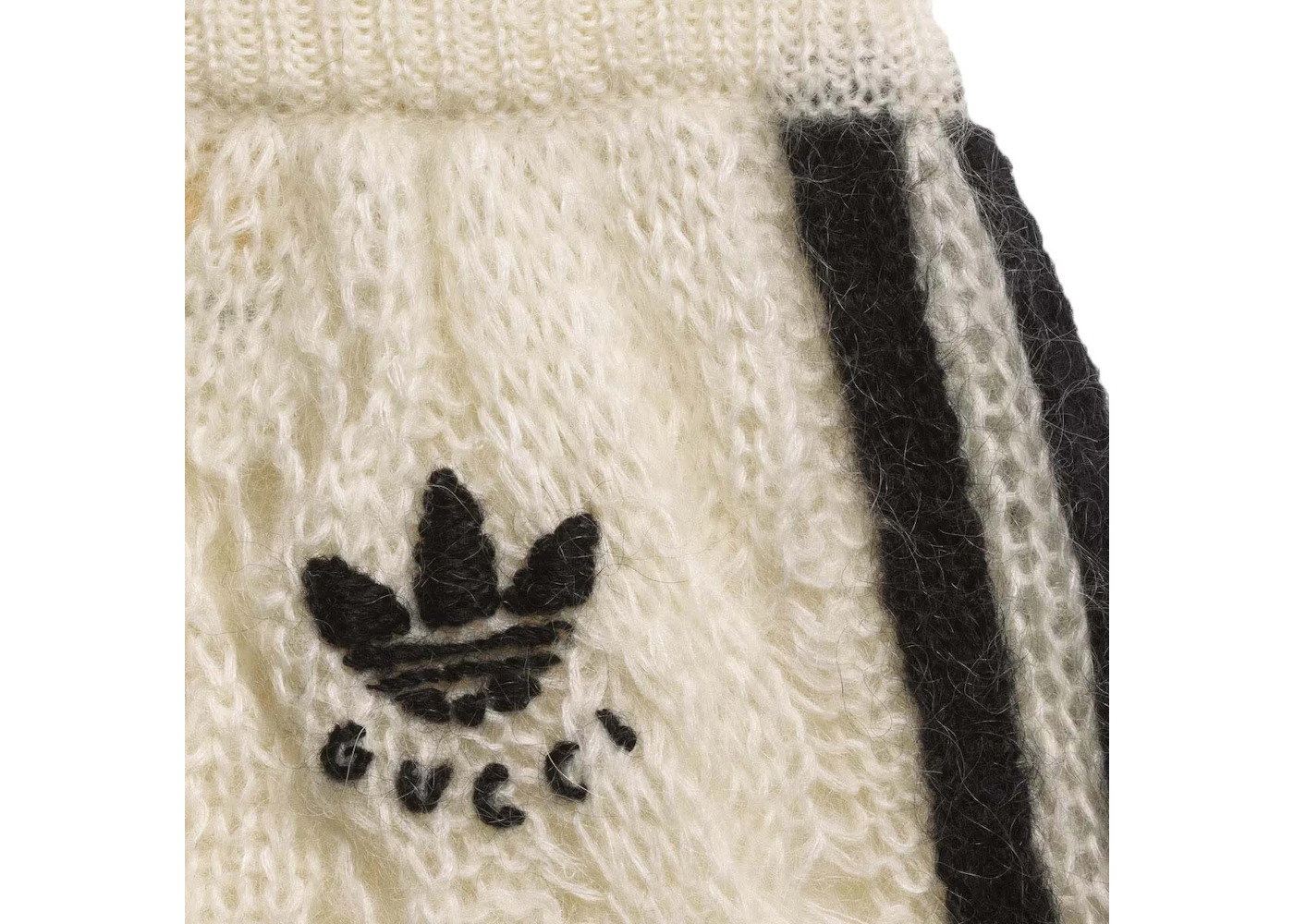 Gucci x adidas Mohair Knit Jogging Pant Ivory - 2