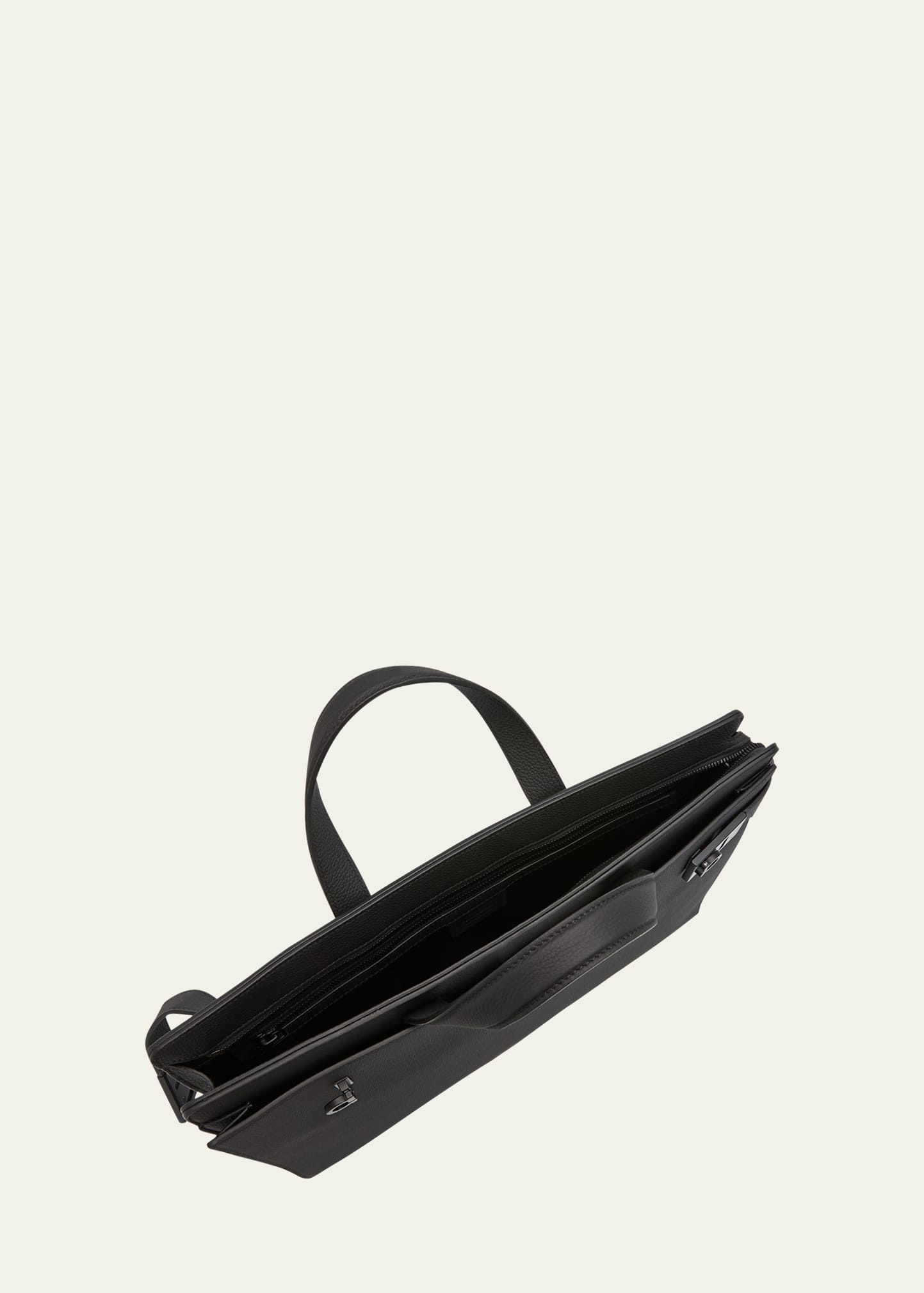 Men's Medium Leather Briefcase - 4