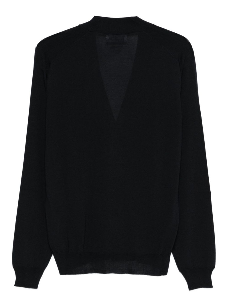 LARDINI V-neck wool cardigan outlook
