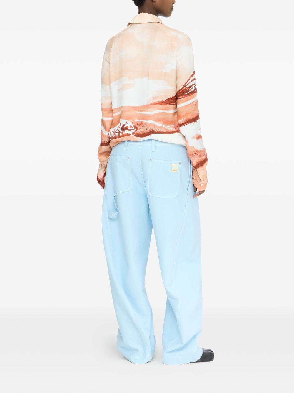 pleated panel trousers - 3