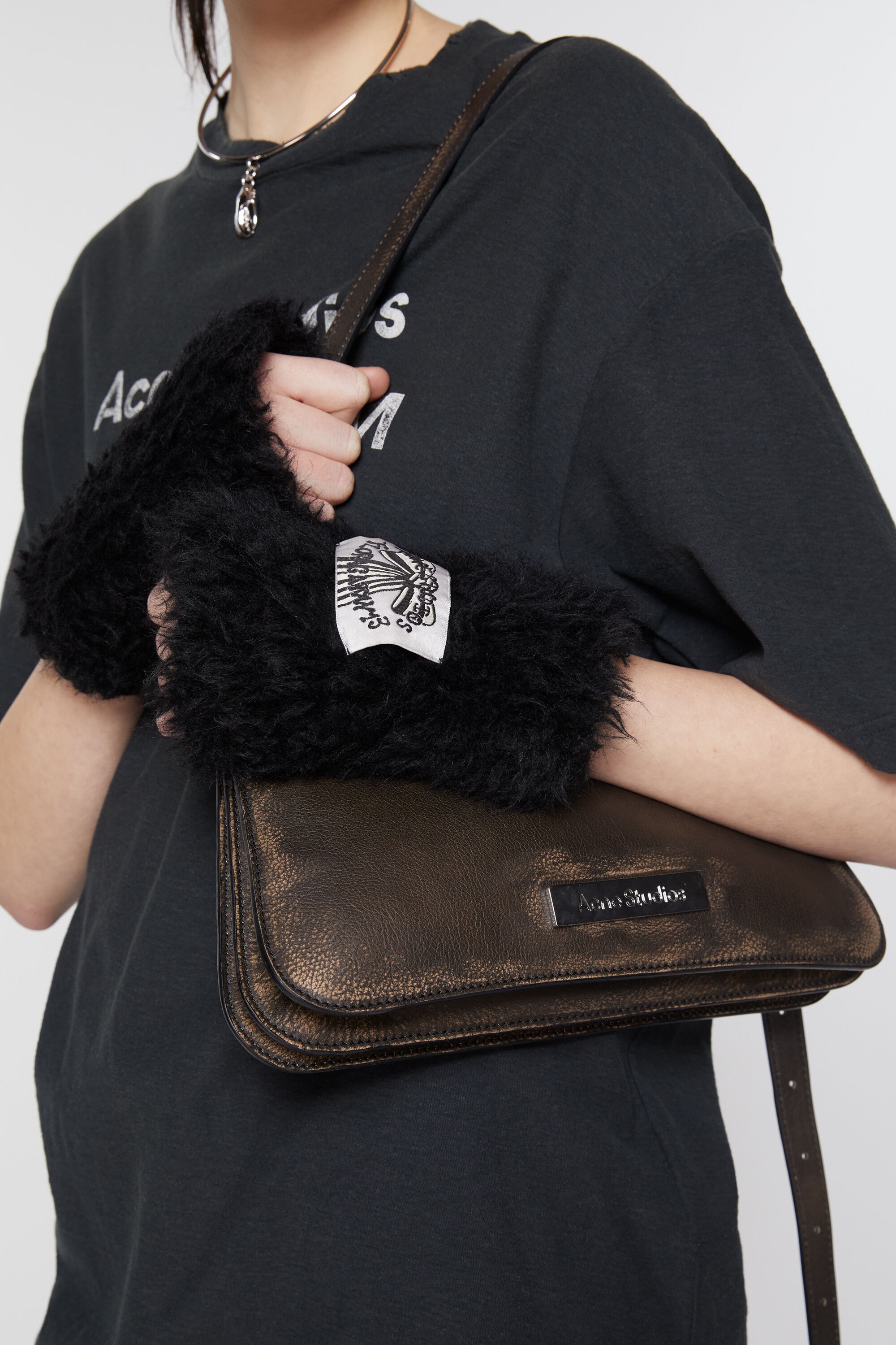 Fluffy mittens - Black - 2