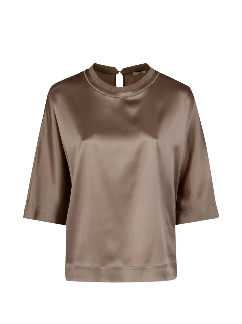 beaded-collar shirt - 1