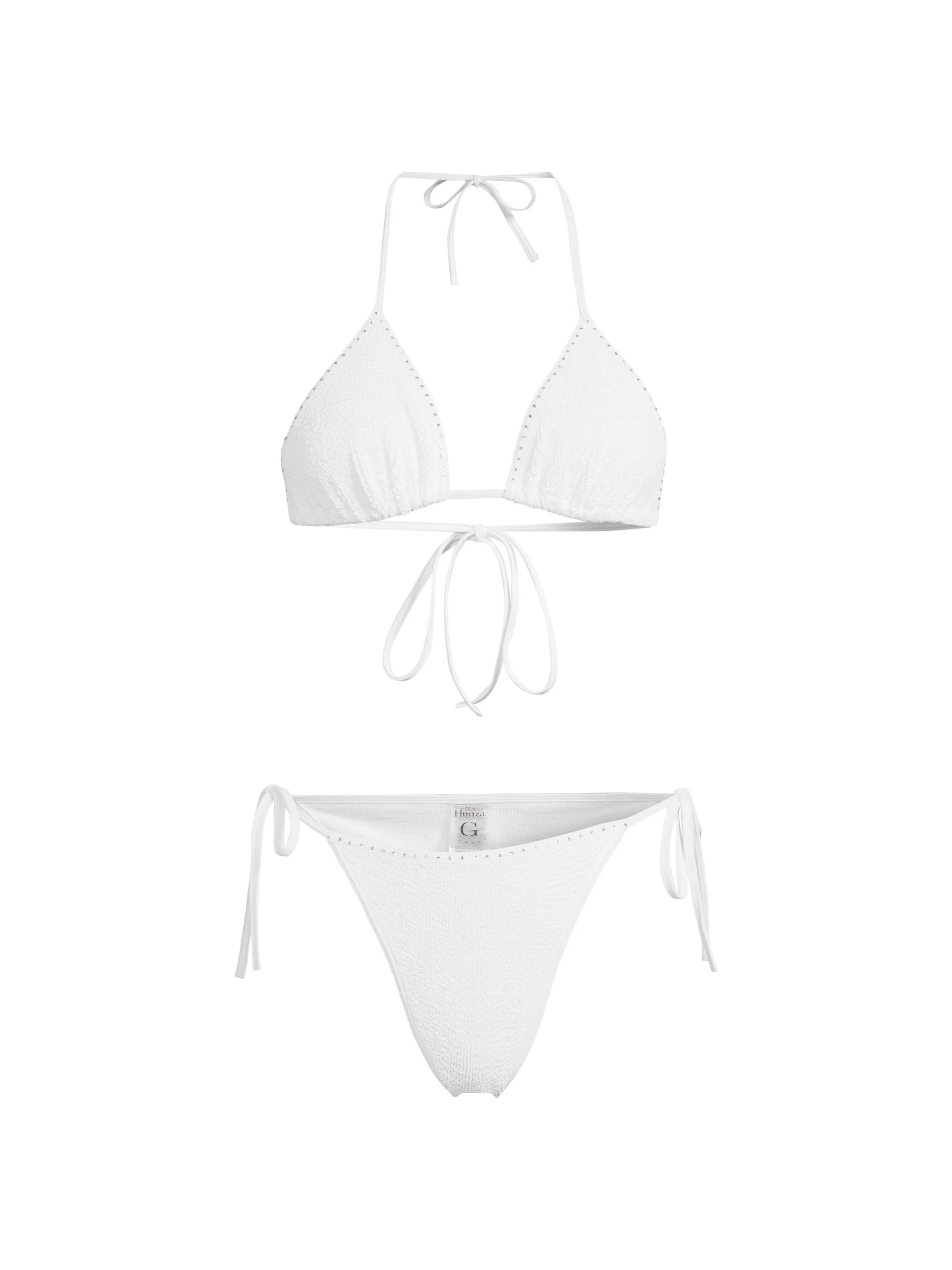 Women's Gina Swarovski String Bikini - White - 1