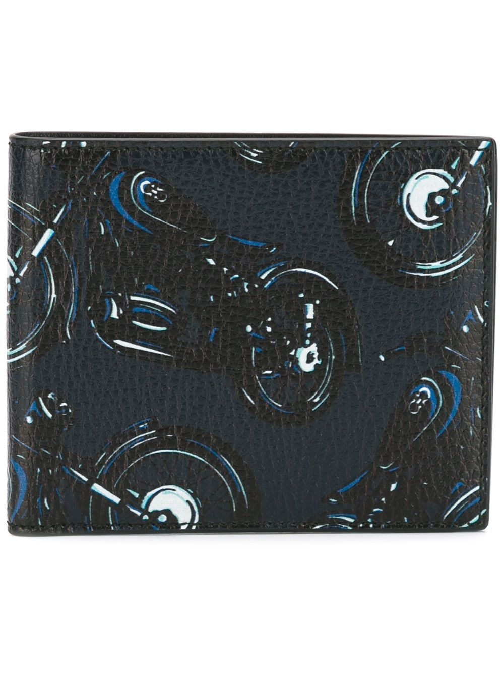 motorcycle printed billfold wallet - 1