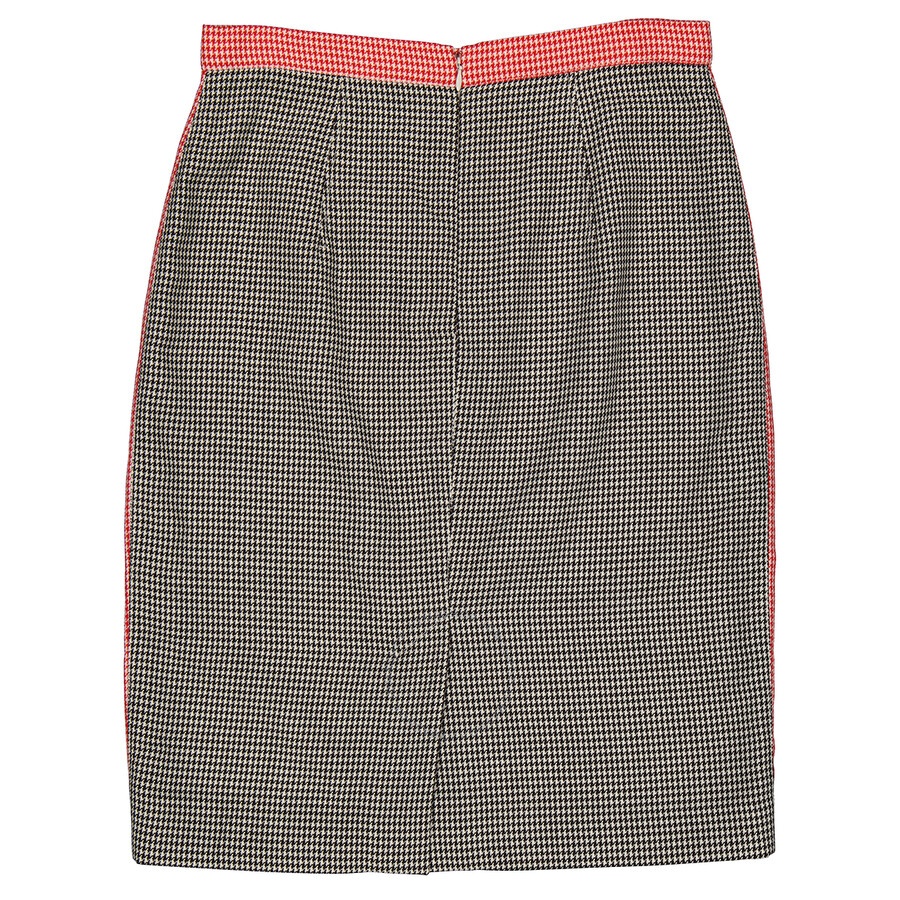 Burberry Houndstooth Two-tone Wool Skirt - 7