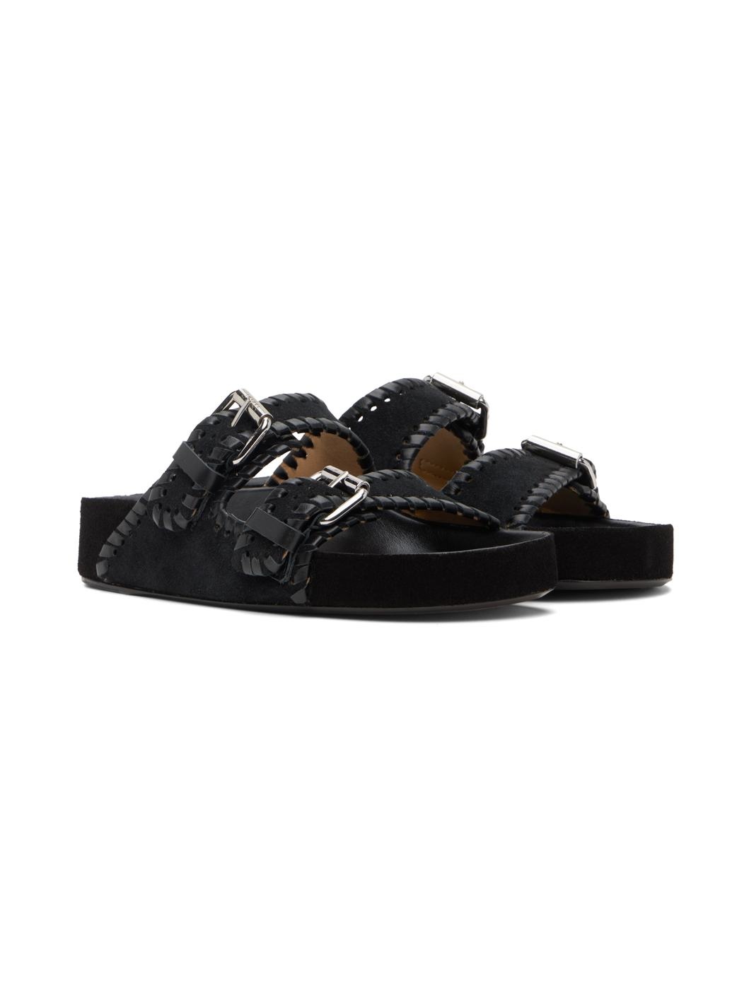 Black Lennyo Flat Sandals - 4