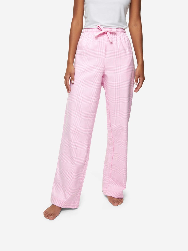 Women's Lounge Trousers Kelburn 32 Brushed Cotton Pink - 7