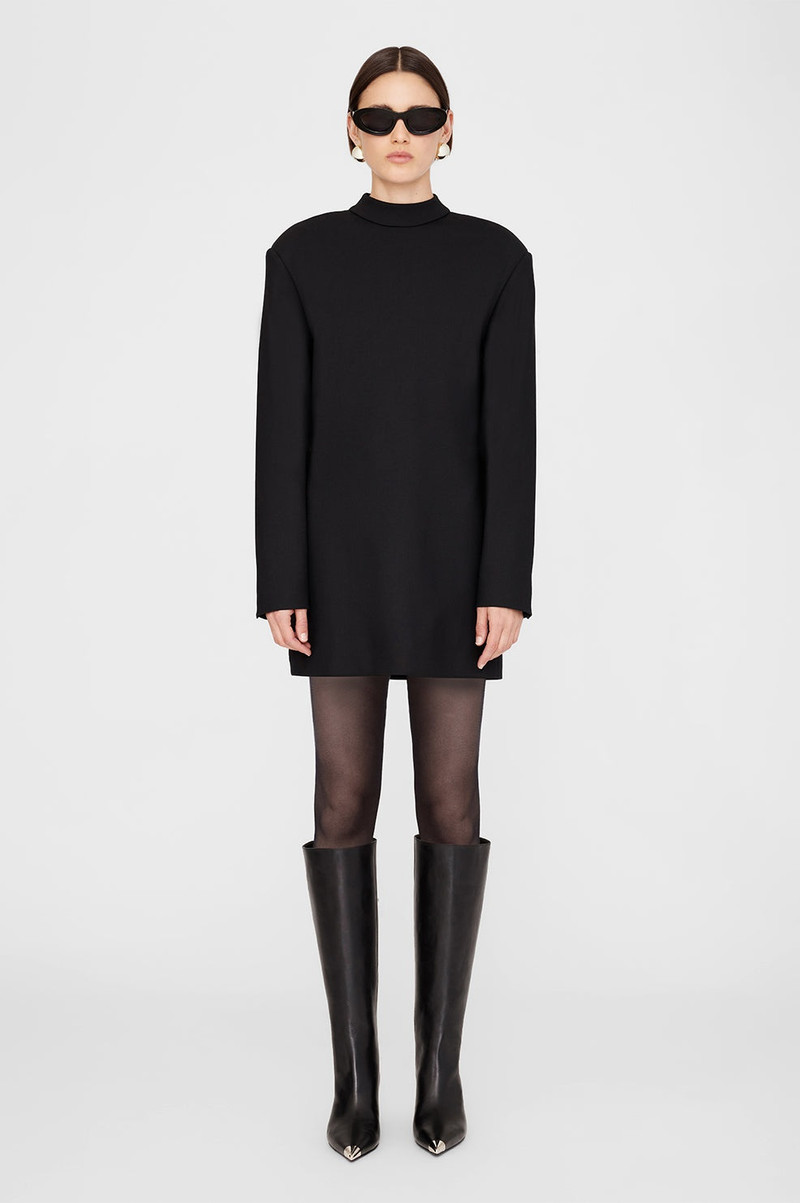 ANINE BING Tall Nina Boots With Metal Toe Cap - Black outlook