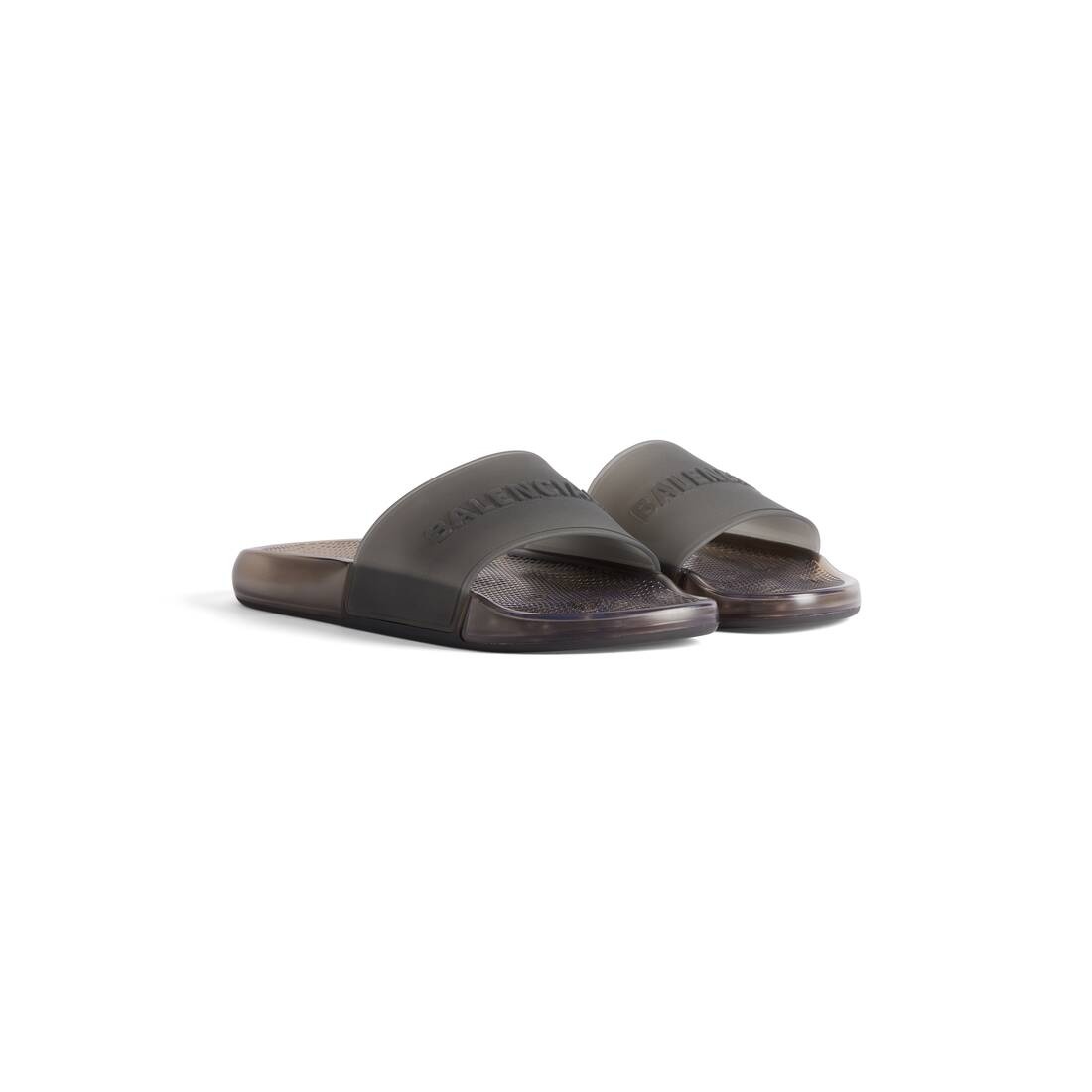 Men's Pool Transparent Slide Sandal  in Black - 2