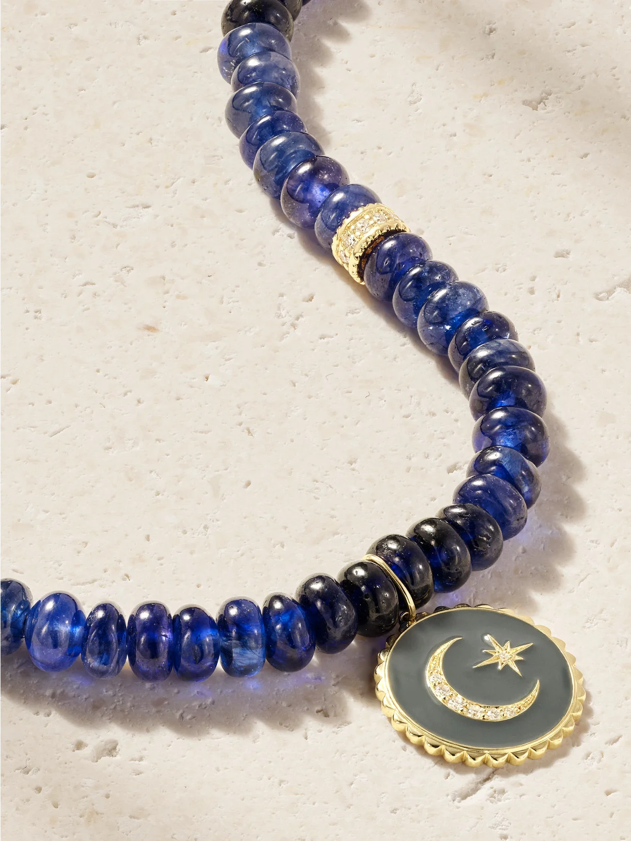 Celestial 14-karat Gold, Sapphire, Diamond And Enamel Necklace - 1