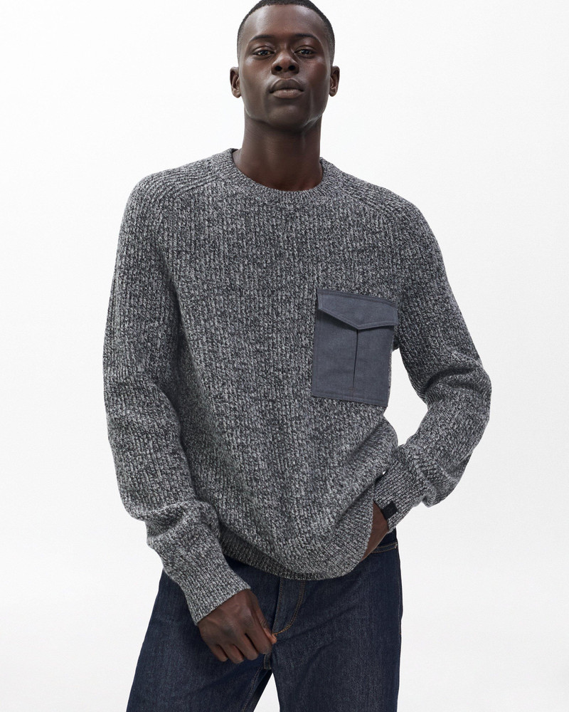 Walker Marled Mixed-Media Sweater 2