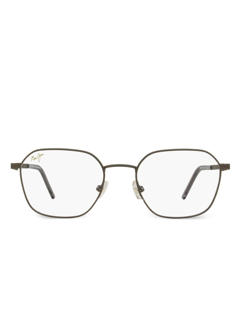 geometric-frame glasses 1
