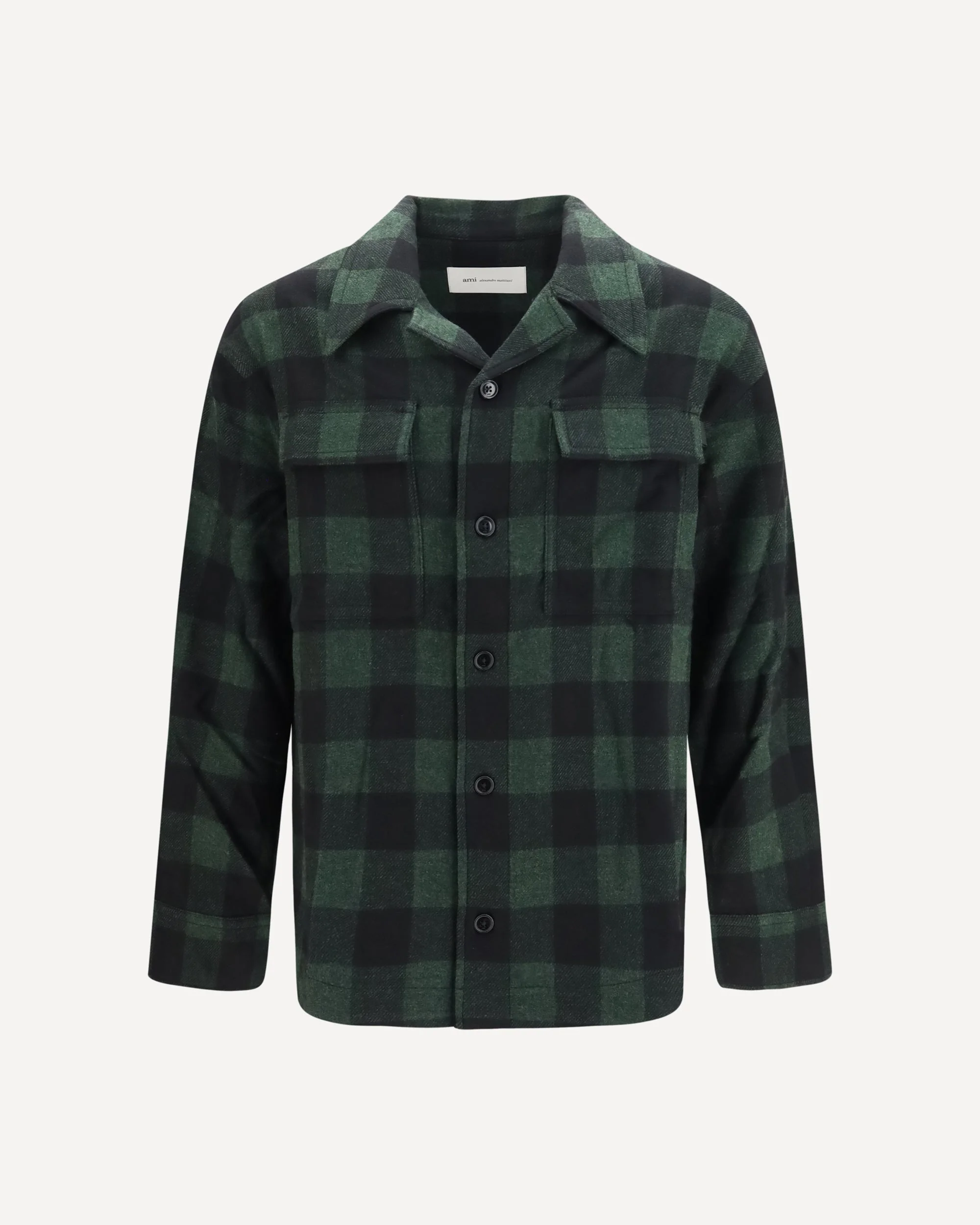 Checked virgin wool Shirt - 1