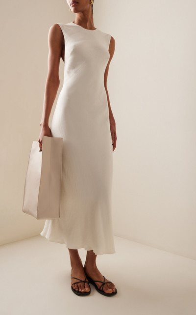 ST. AGNI Rouleau-Tied Backless Maxi Dress off-white outlook