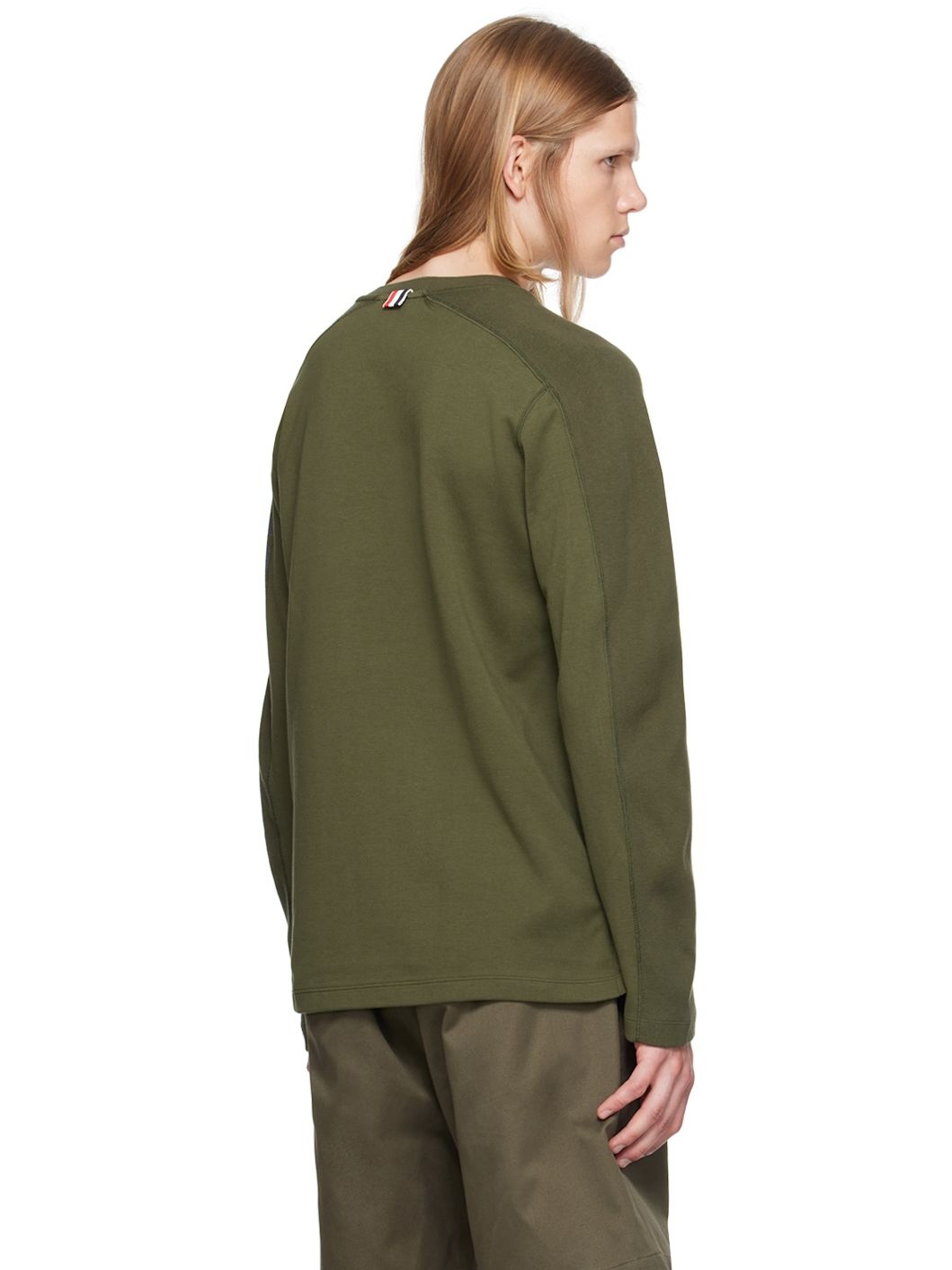 Khaki 4-Bar Long Sleeve T-Shirt - 3