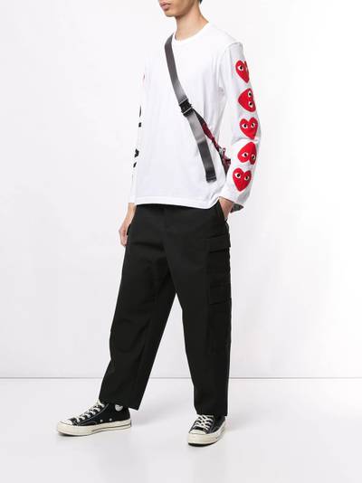 Comme des Garçons PLAY heart print long sleeve top outlook