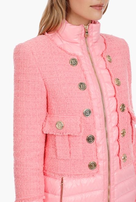 Pink down bi-material jacket - 9