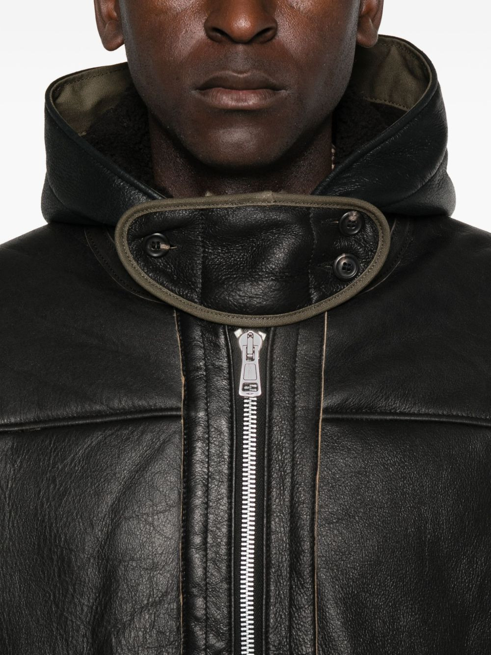 Blizzard hooded leather jacket - 5