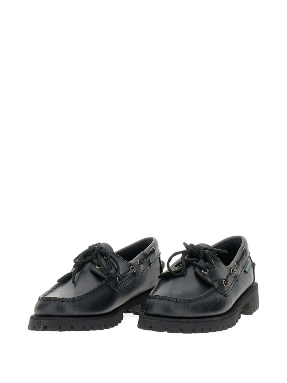 leather lace-up loafers - 2