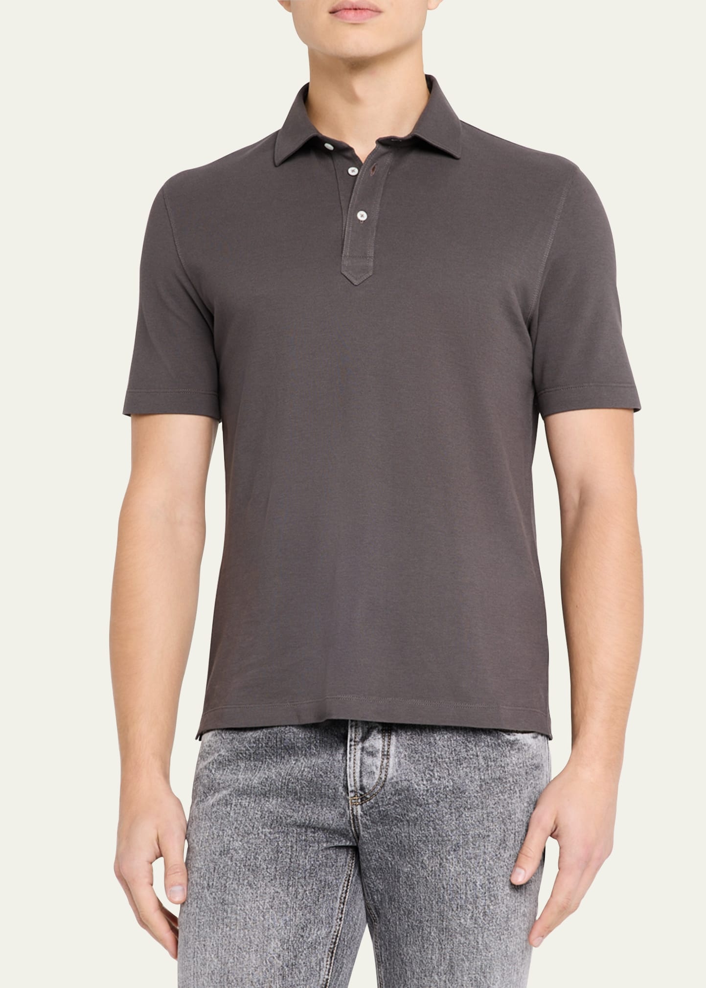 Men's Slim Cotton Polo Shirt - 4