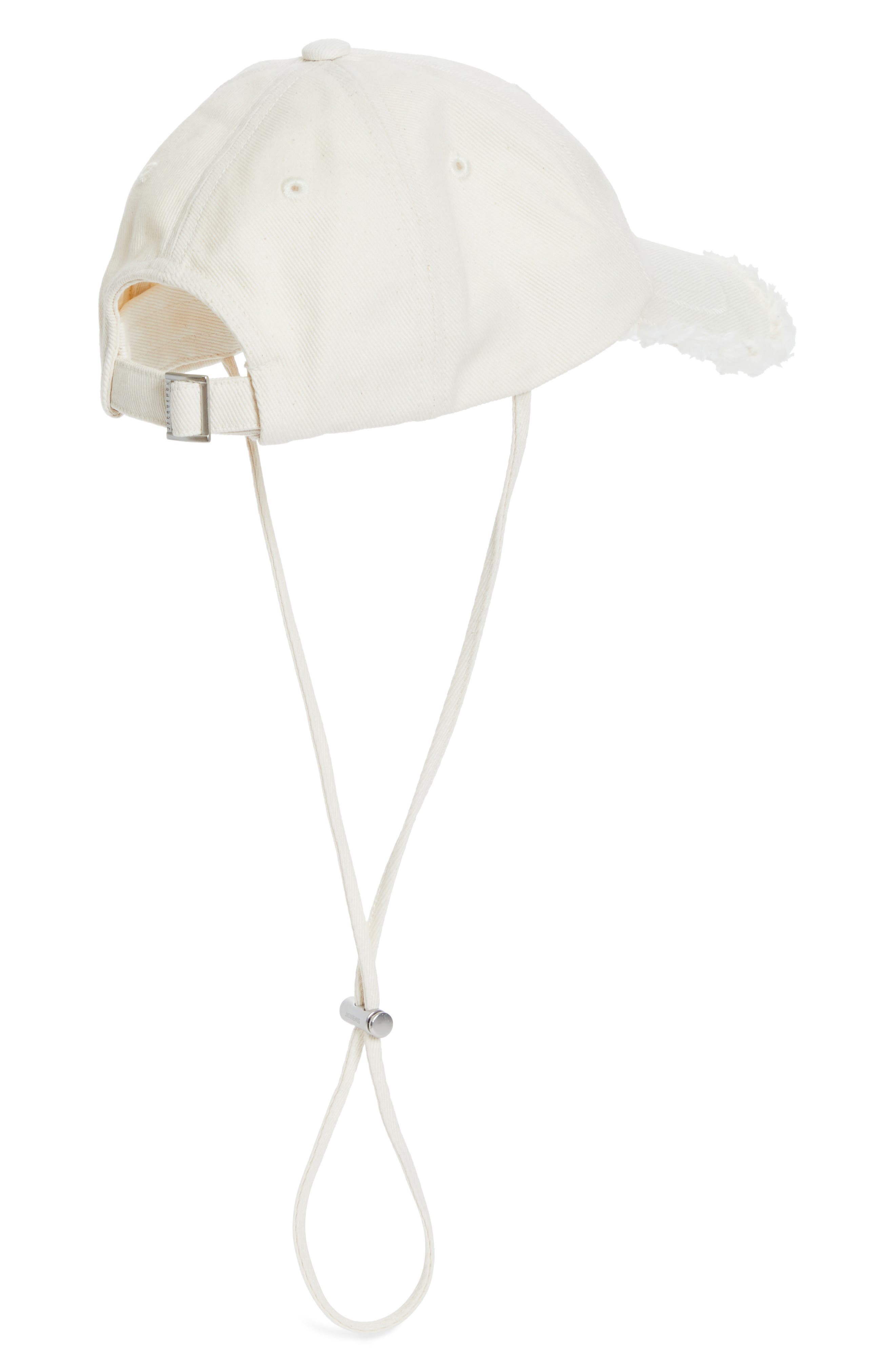 Jacquemus La Casquette Artichaut Adjustable Baseball Cap in Off-White 110 at Nordstrom - 2