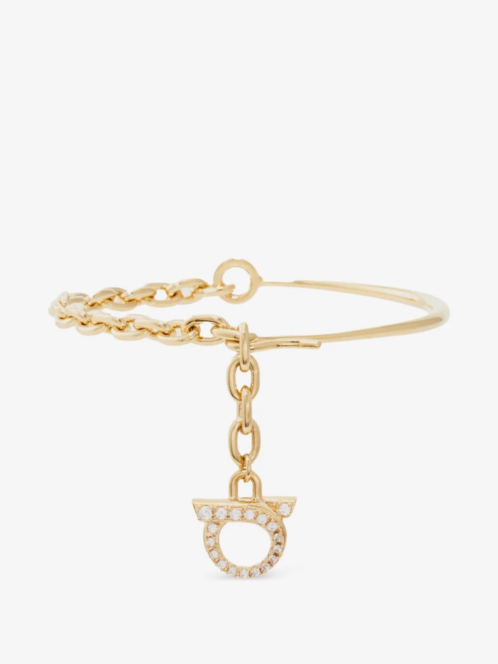 semi-rigid half-chain Gancini bracelet - 1