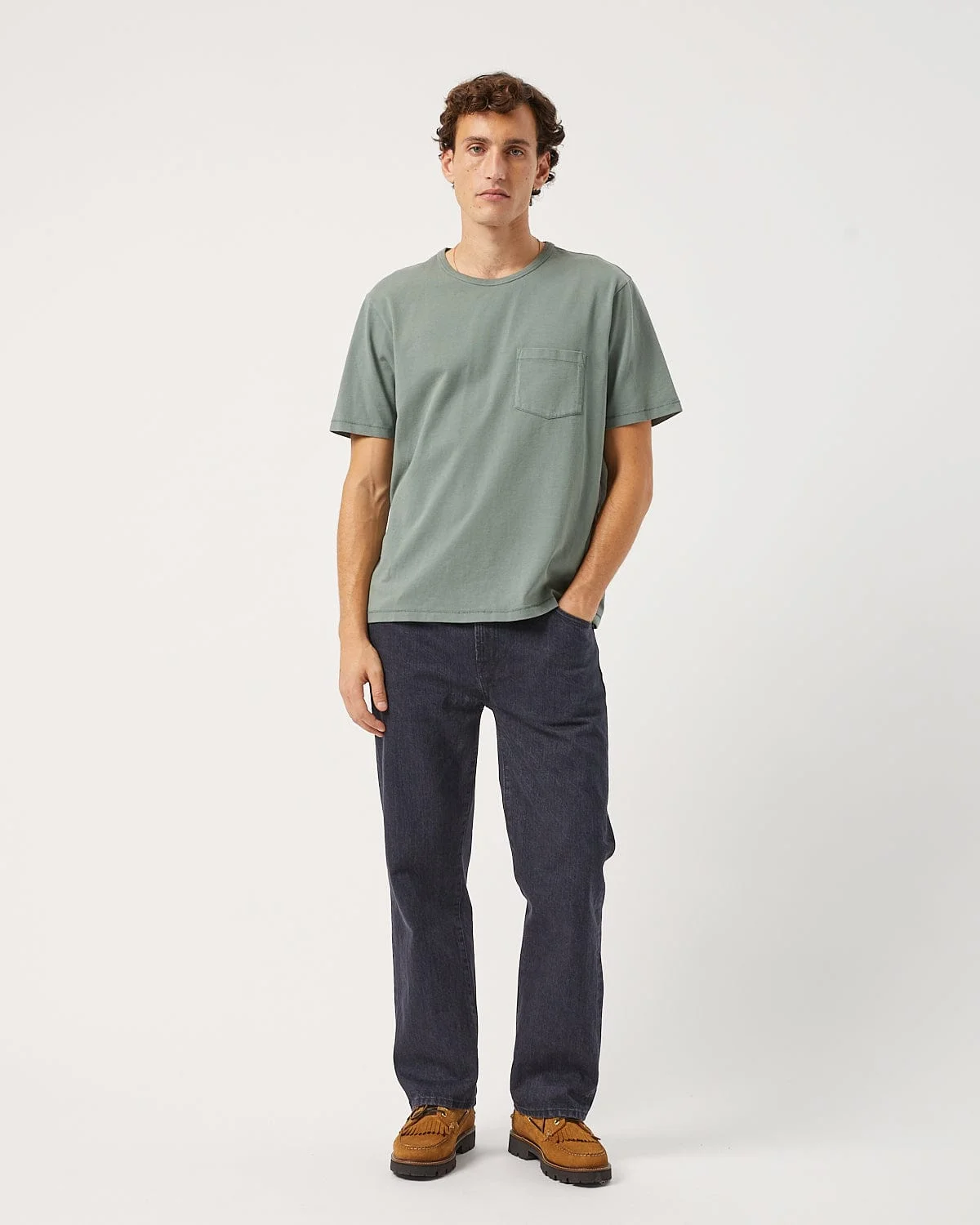 GARMENT DYE TEE - SEAFOAM - 1