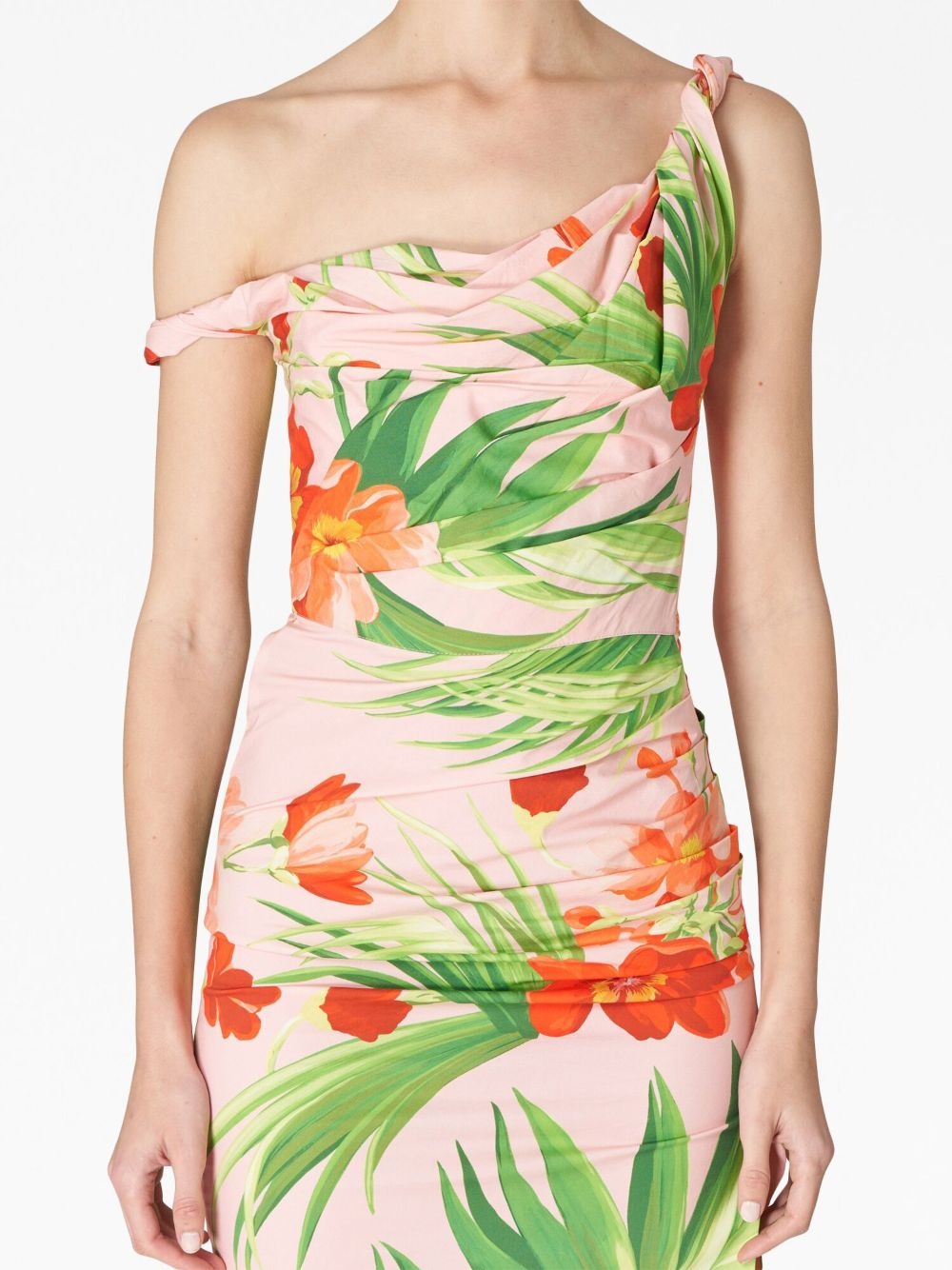 floral-print ruched dress - 4