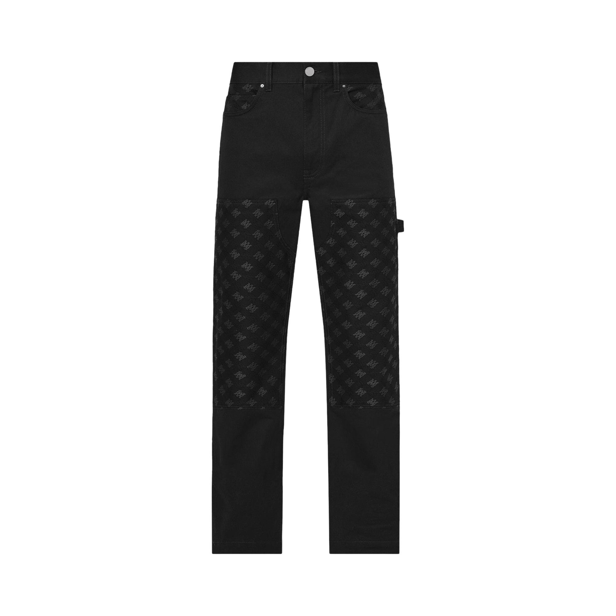 Amiri Monogram Straight-Leg Jeans 'Black' - 1