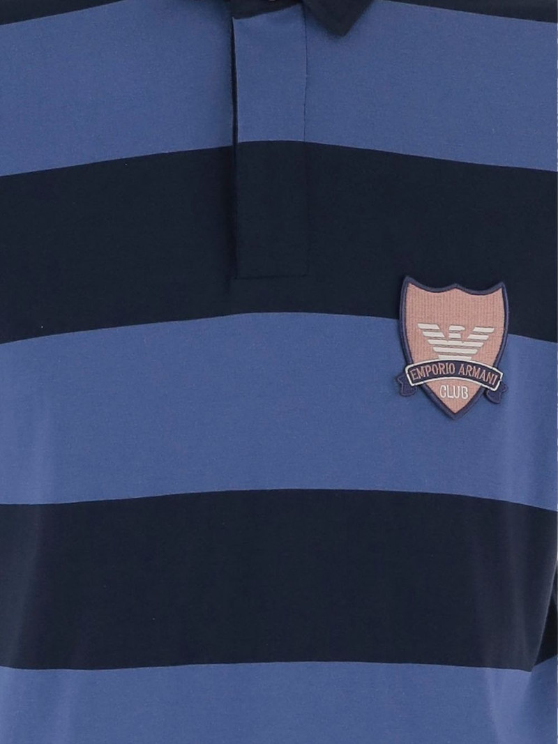striped logo polo shirt 3