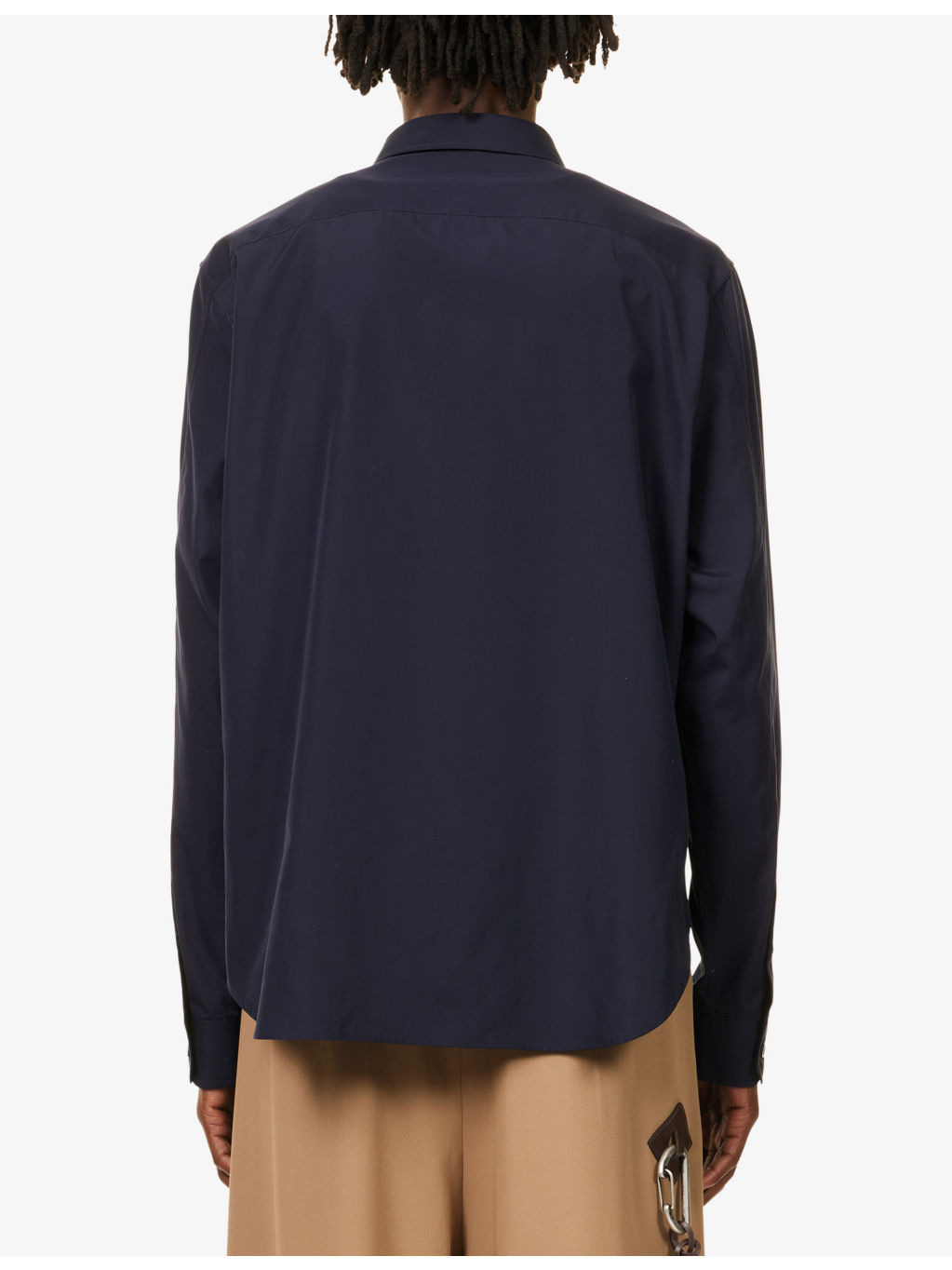 Long-Sleeves Regular-Fit Cotton-Poplin Shirt - 4
