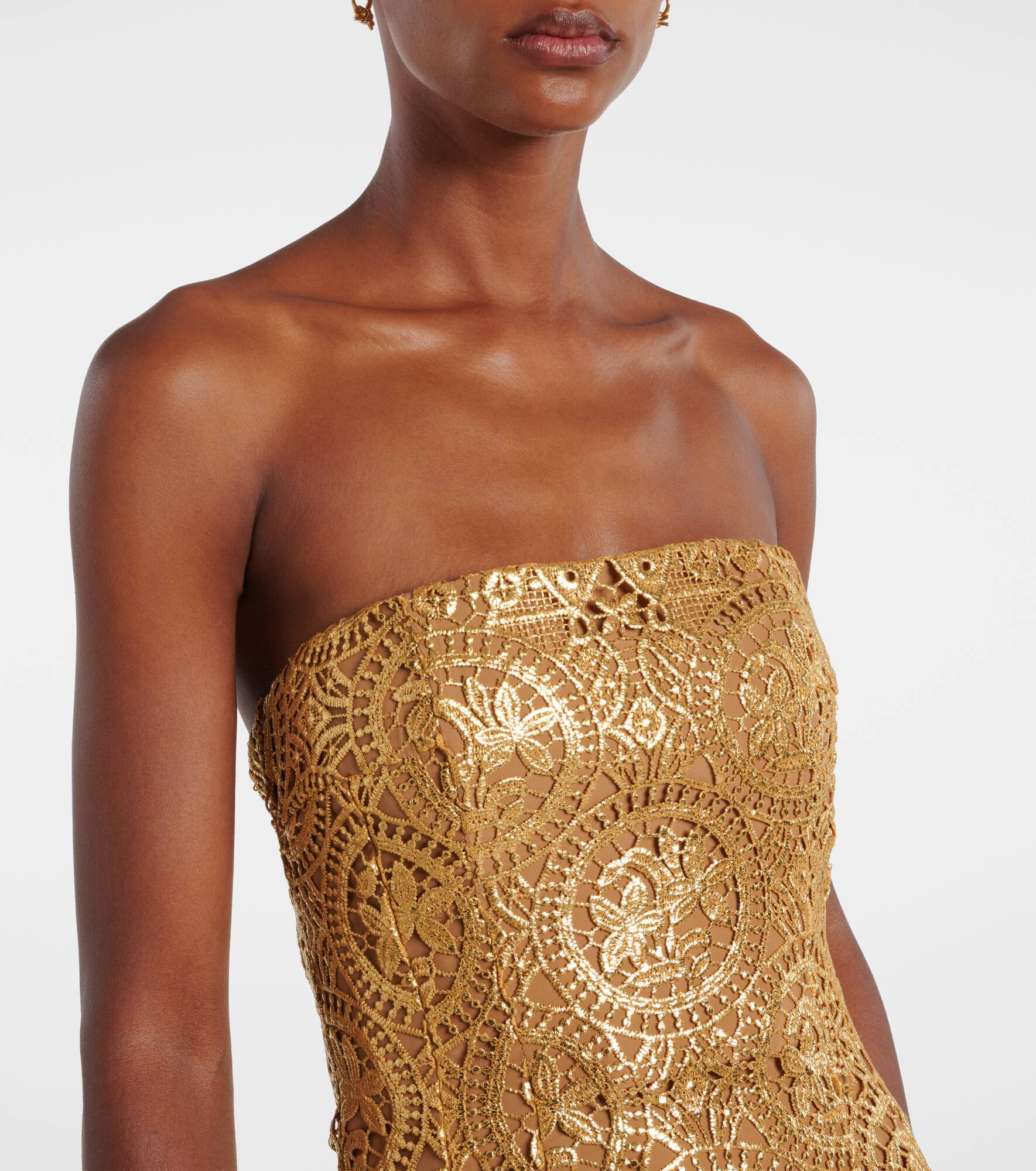 Leila guipure lace midi dress - 4